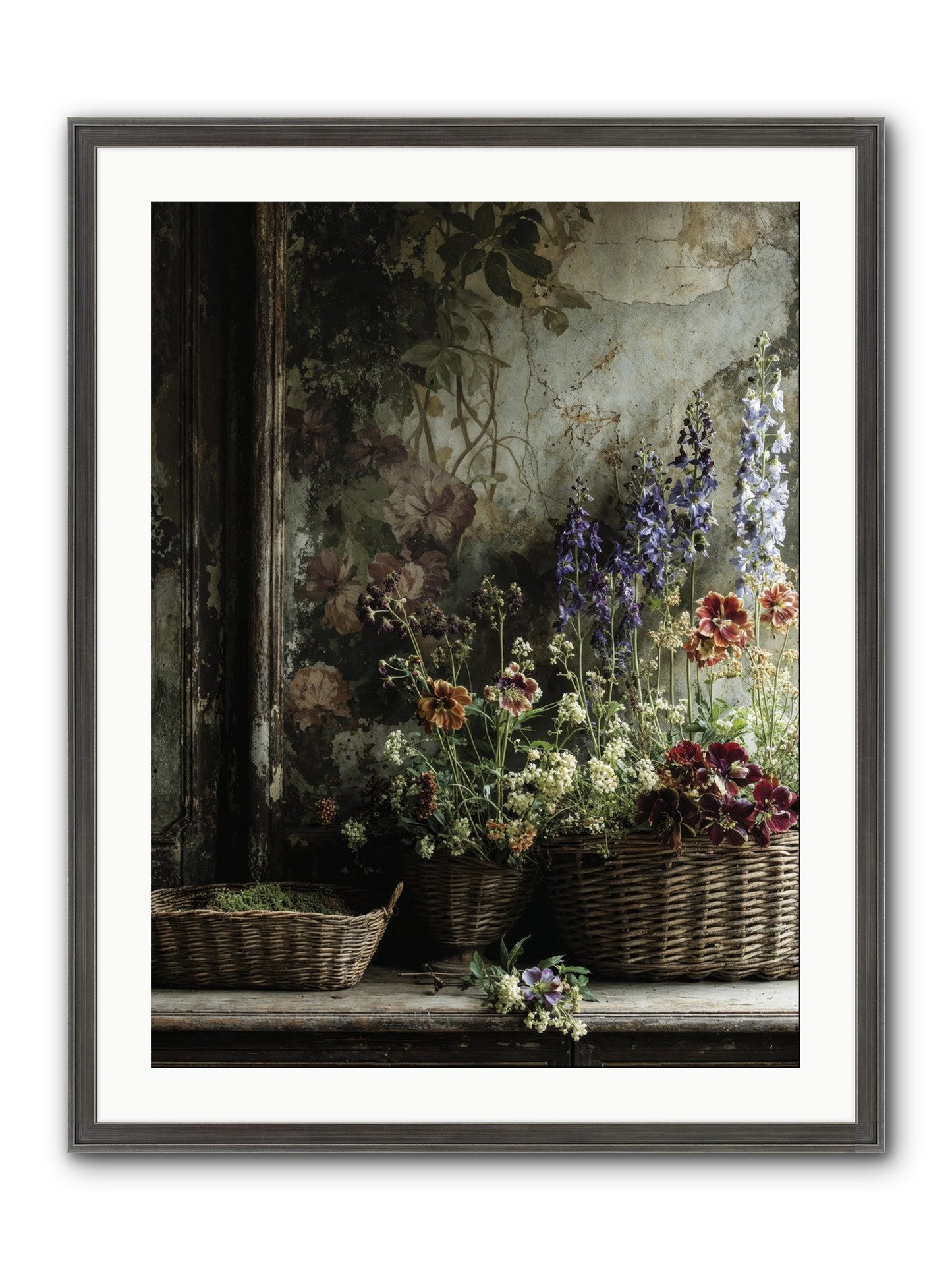 Time Belongs To Us Framed Print - Slimwoods Black/Silver 24x32