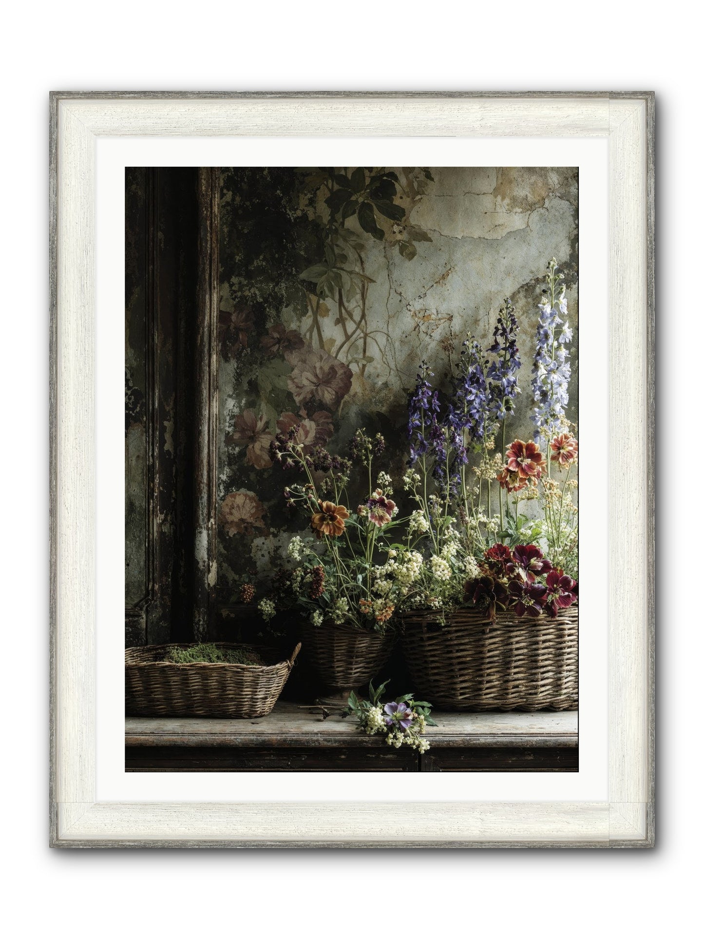 Time Belongs To Us Framed Print - Driftwood White 30x40