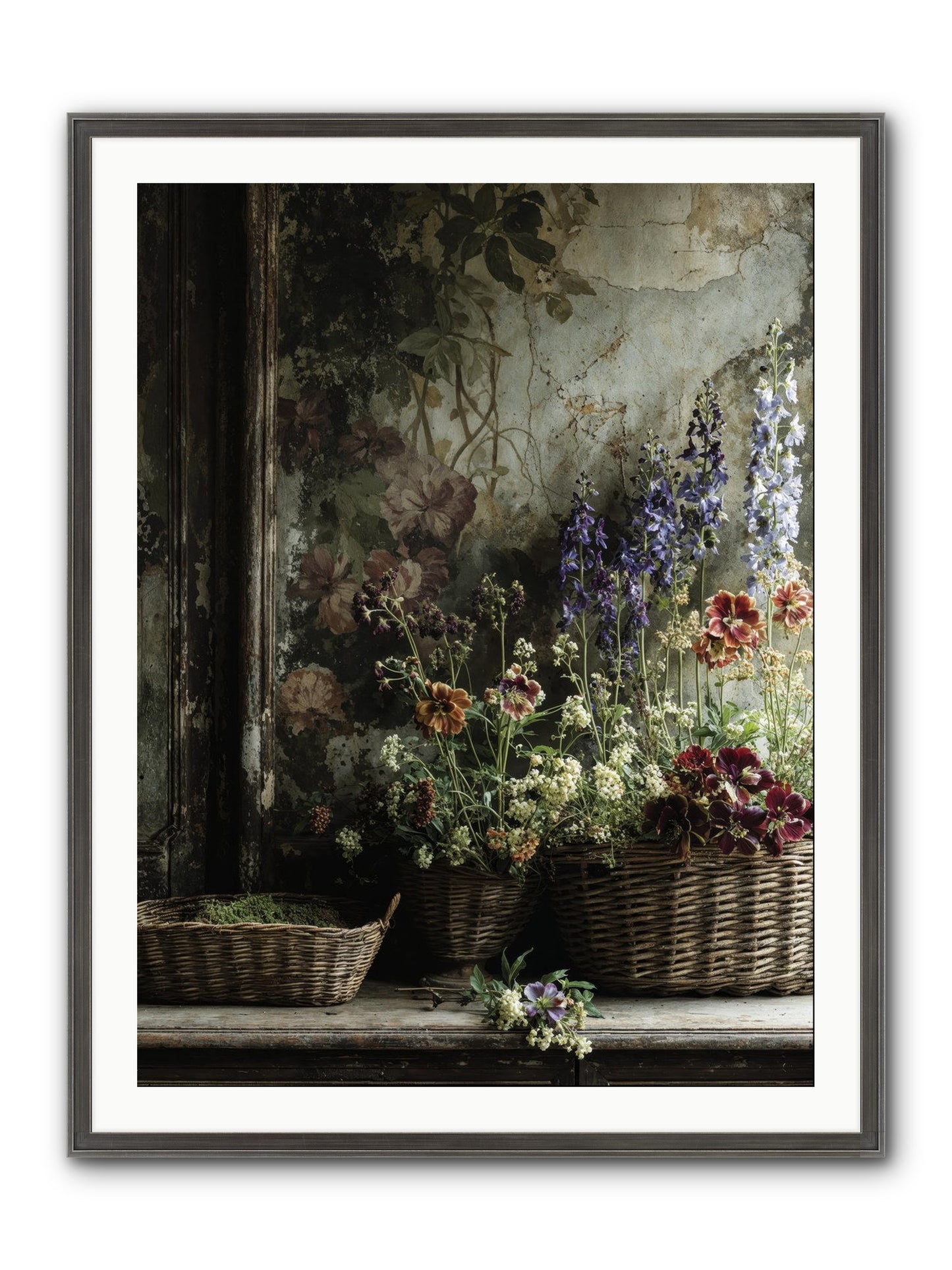 Time Belongs To Us Framed Print - Slimwoods Black/Silver 30x40