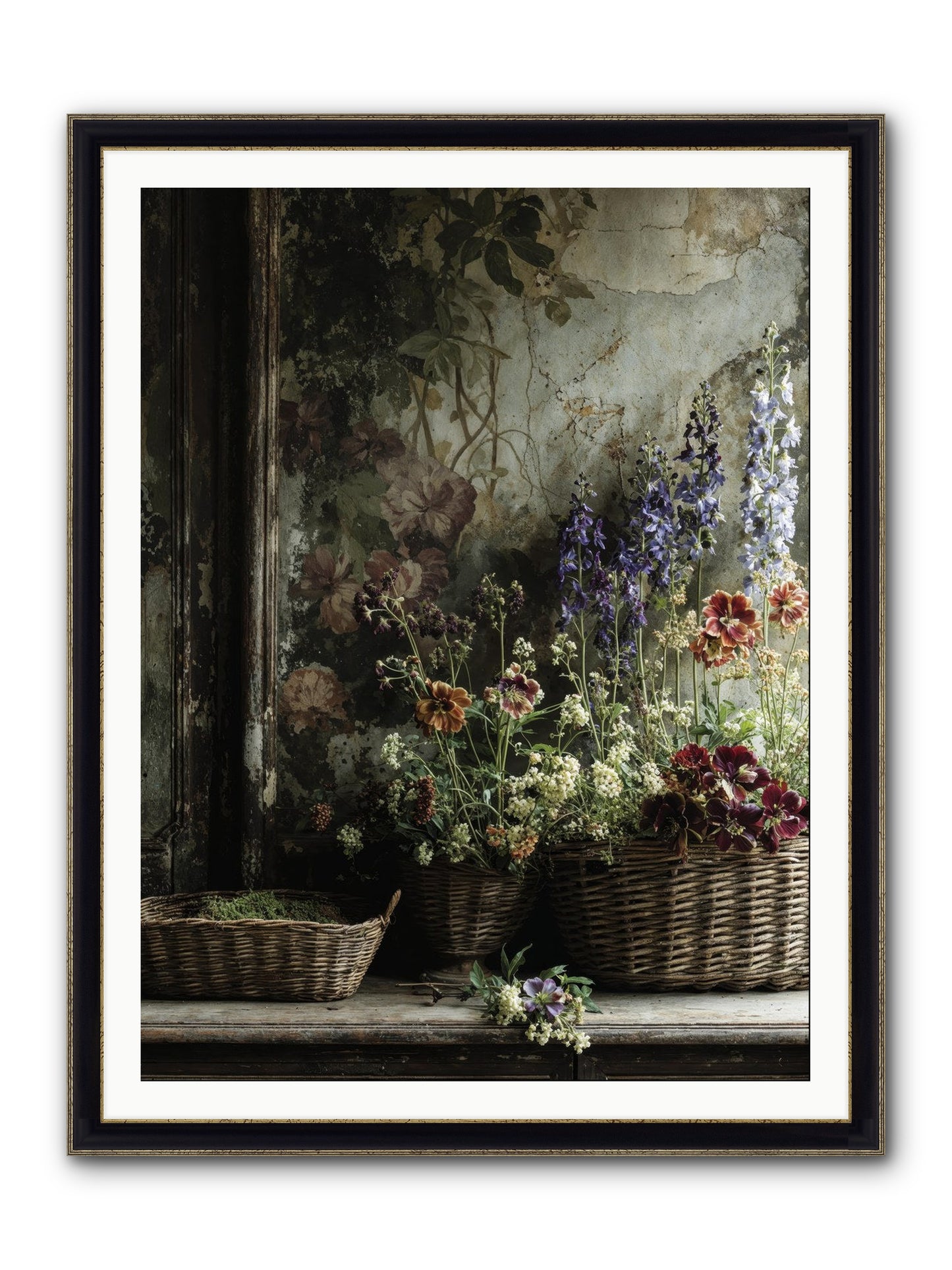 Time Belongs To Us Framed Print - Black & Gold 36x48