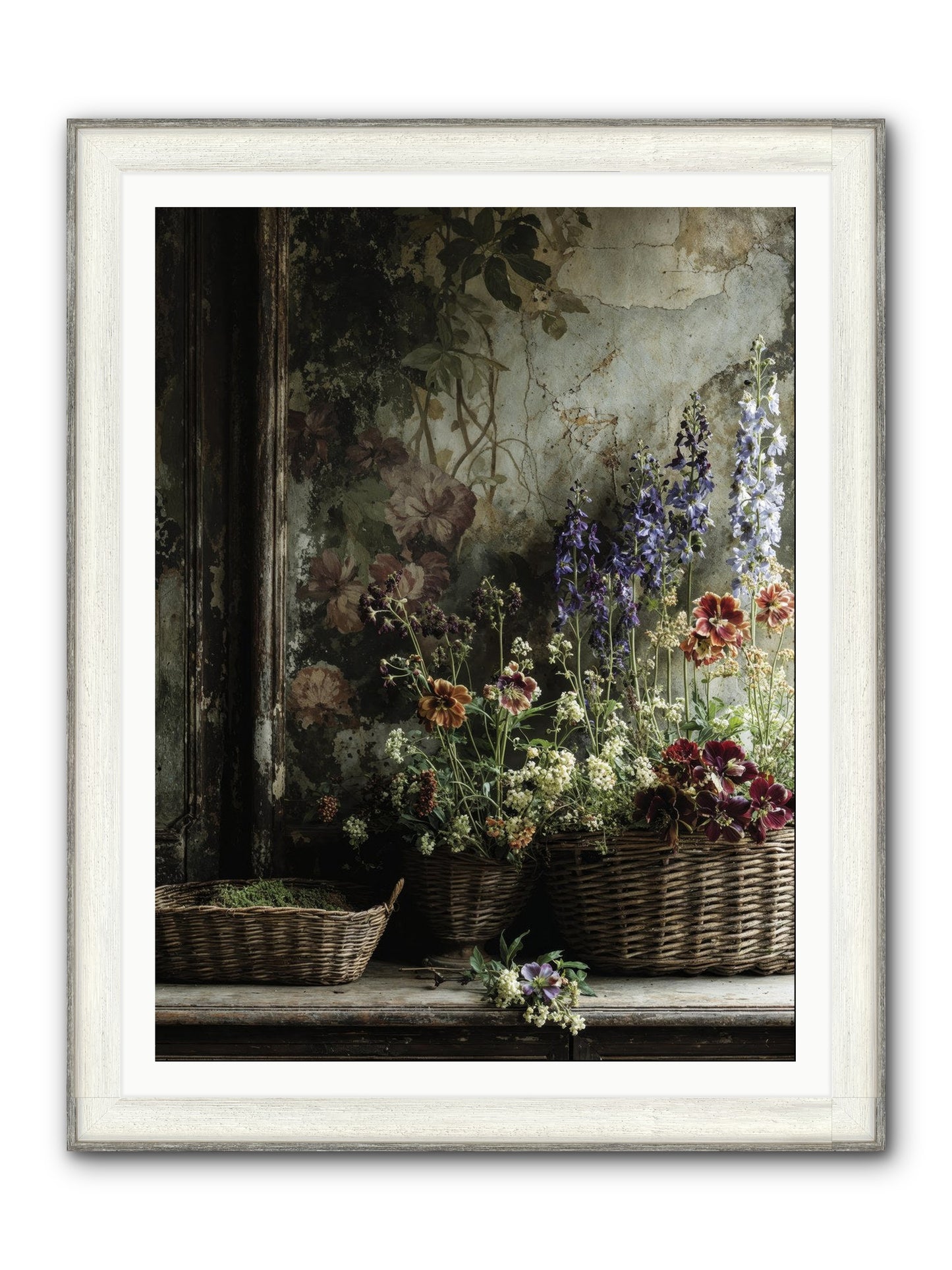 Time Belongs To Us Framed Print - Driftwood White 36x48