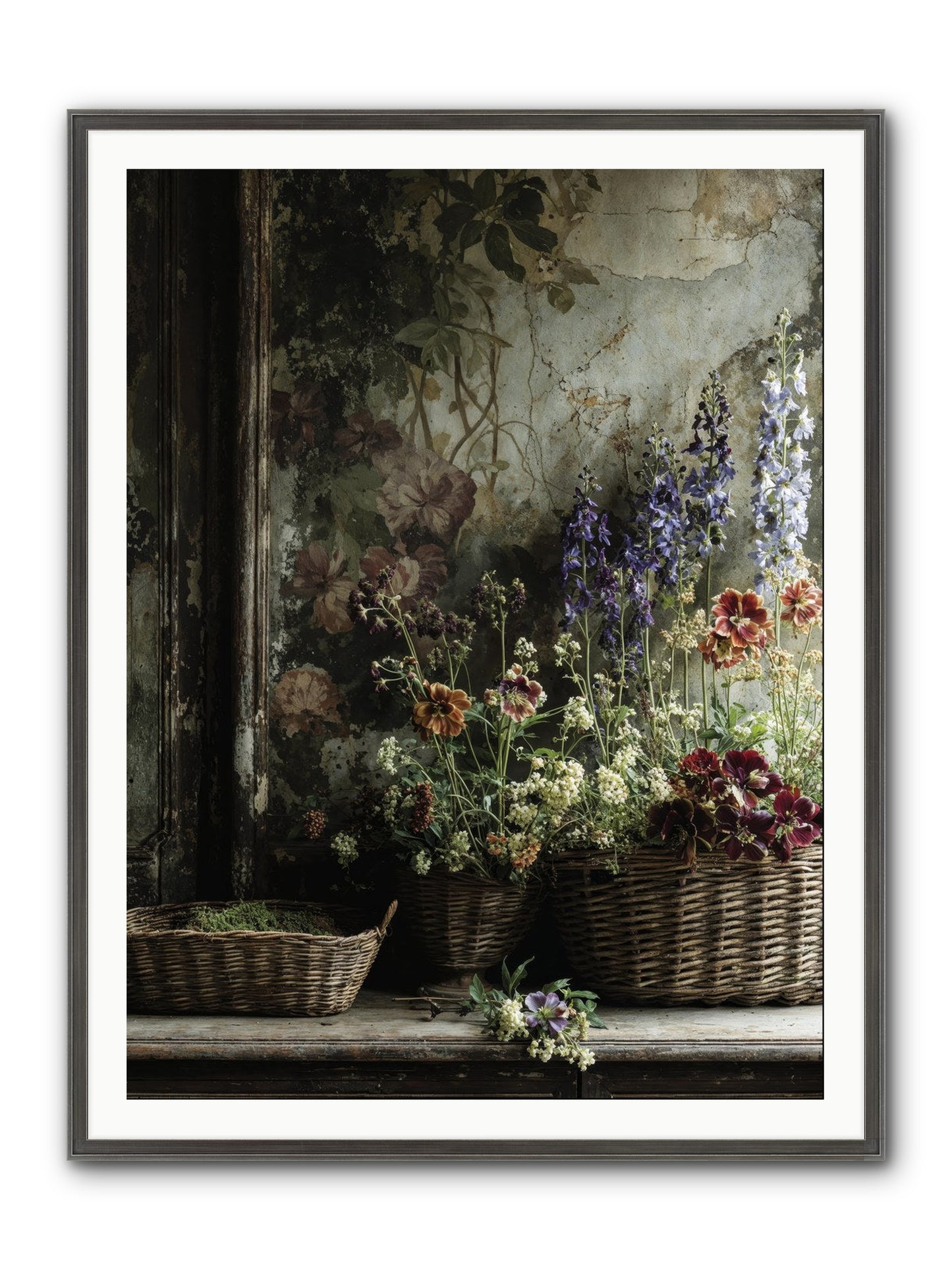 Time Belongs To Us Framed Print - Slimwoods Black/Silver 36x48