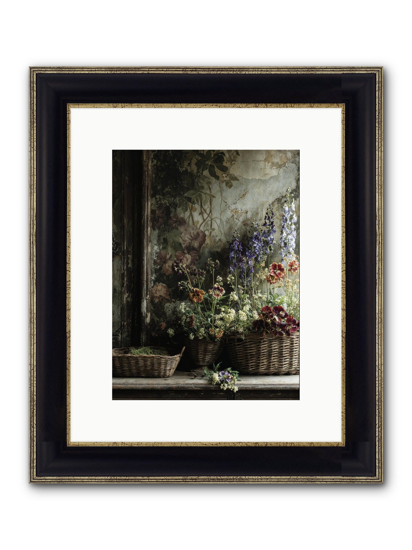Time Belongs To Us Framed Print - Black & Gold 9x12