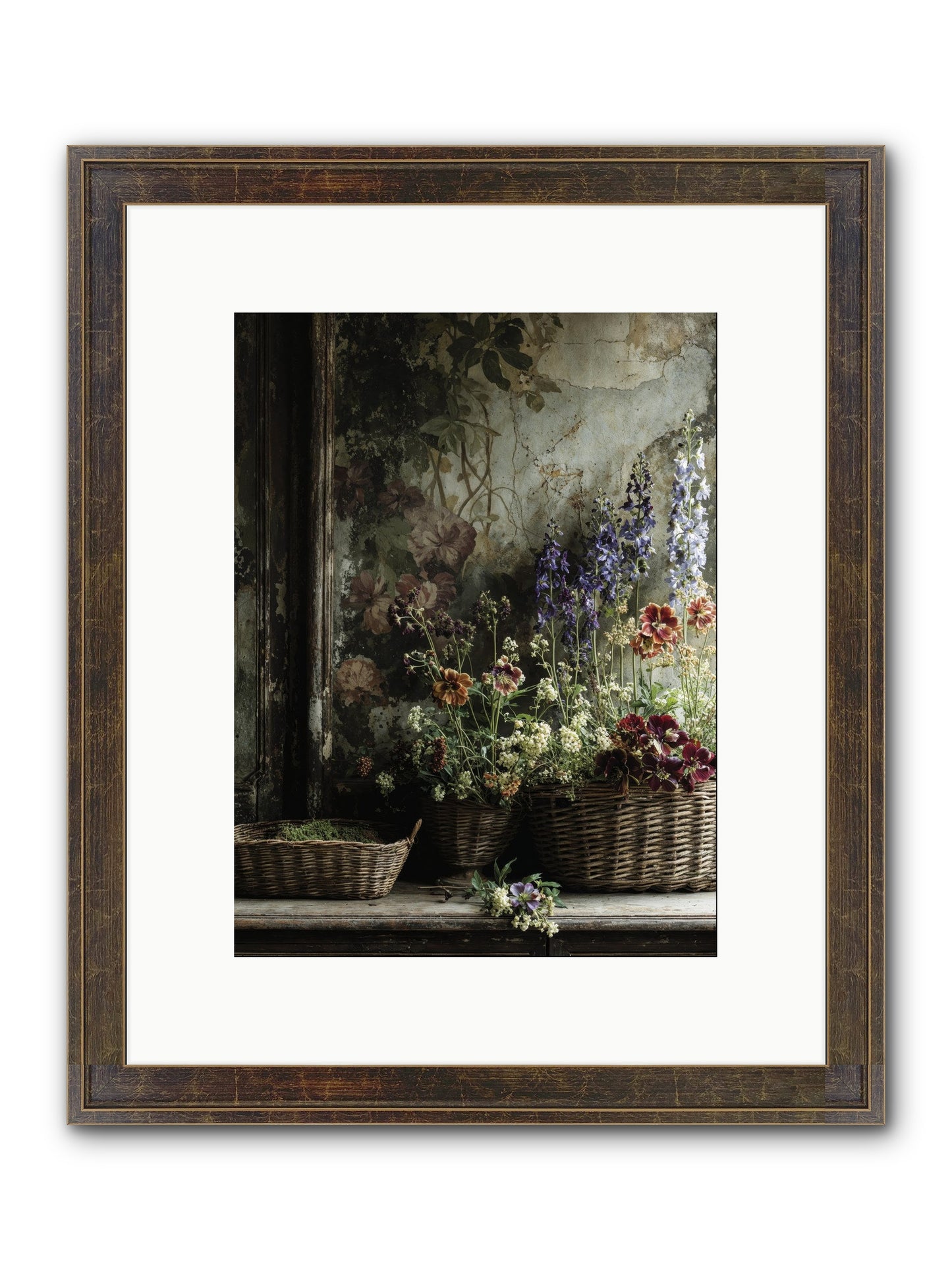 Time Belongs To Us Framed Print - Slimwoods Black/Gold 9x12