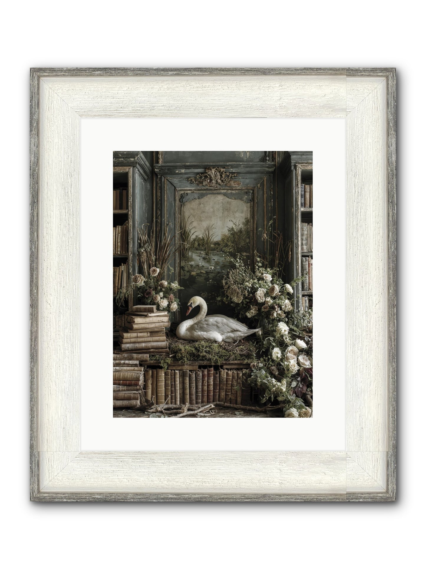 Time Borrowed Beauty Framed Print - Driftwood White 12x16