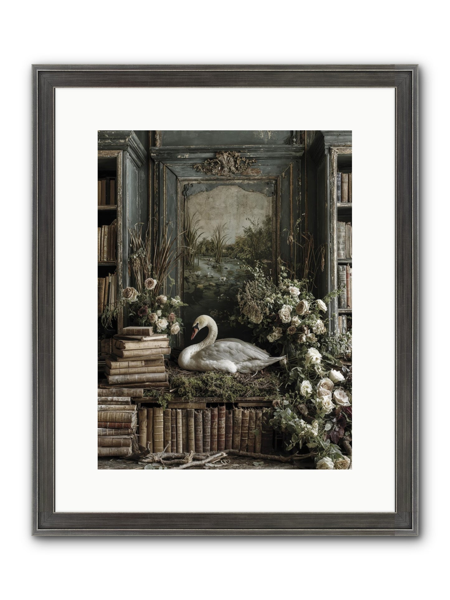 Time Borrowed Beauty Framed Print - Slimwoods Black/Silver 12x16