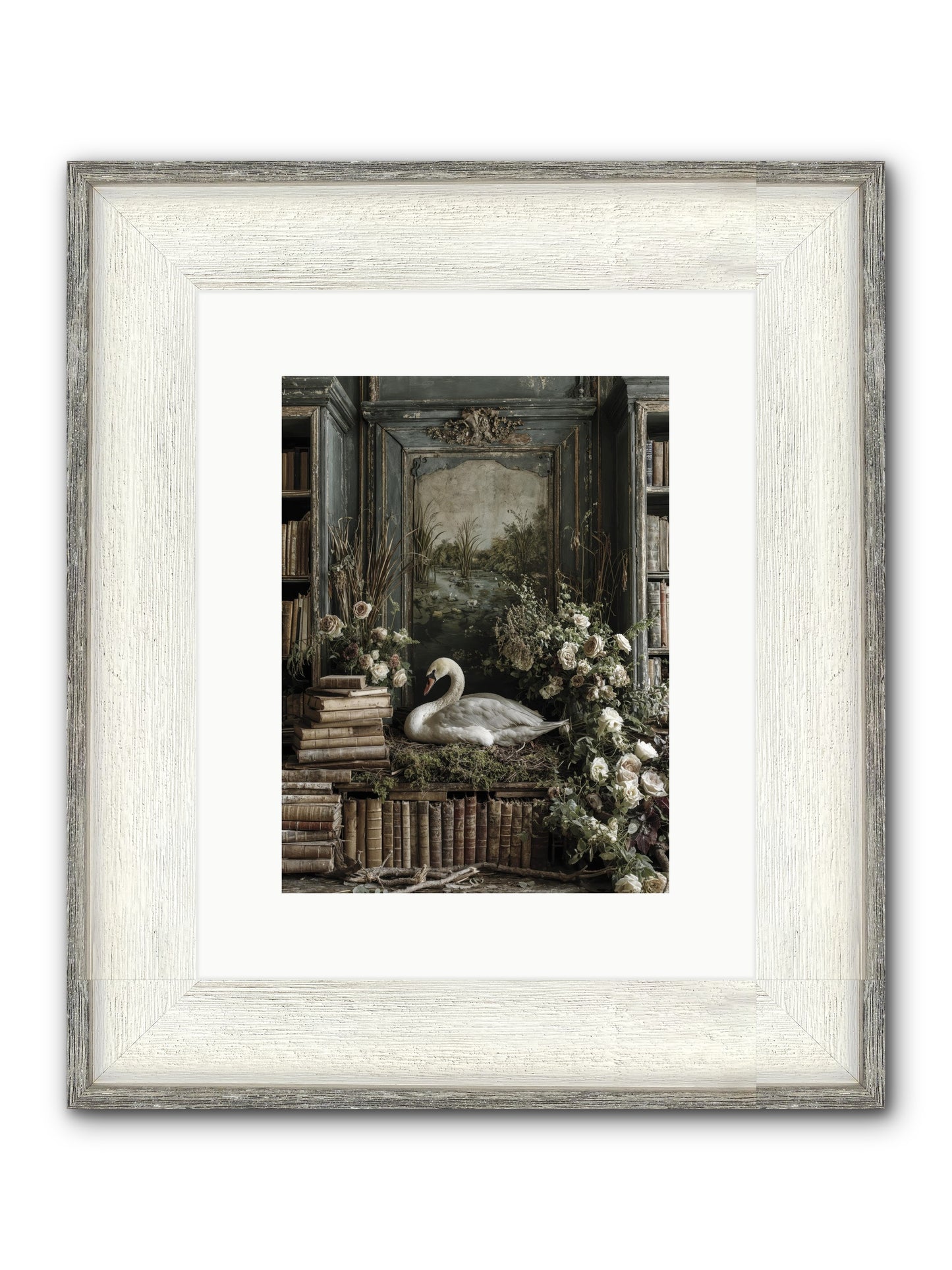 Time Borrowed Beauty Framed Print - Driftwood White 9x12