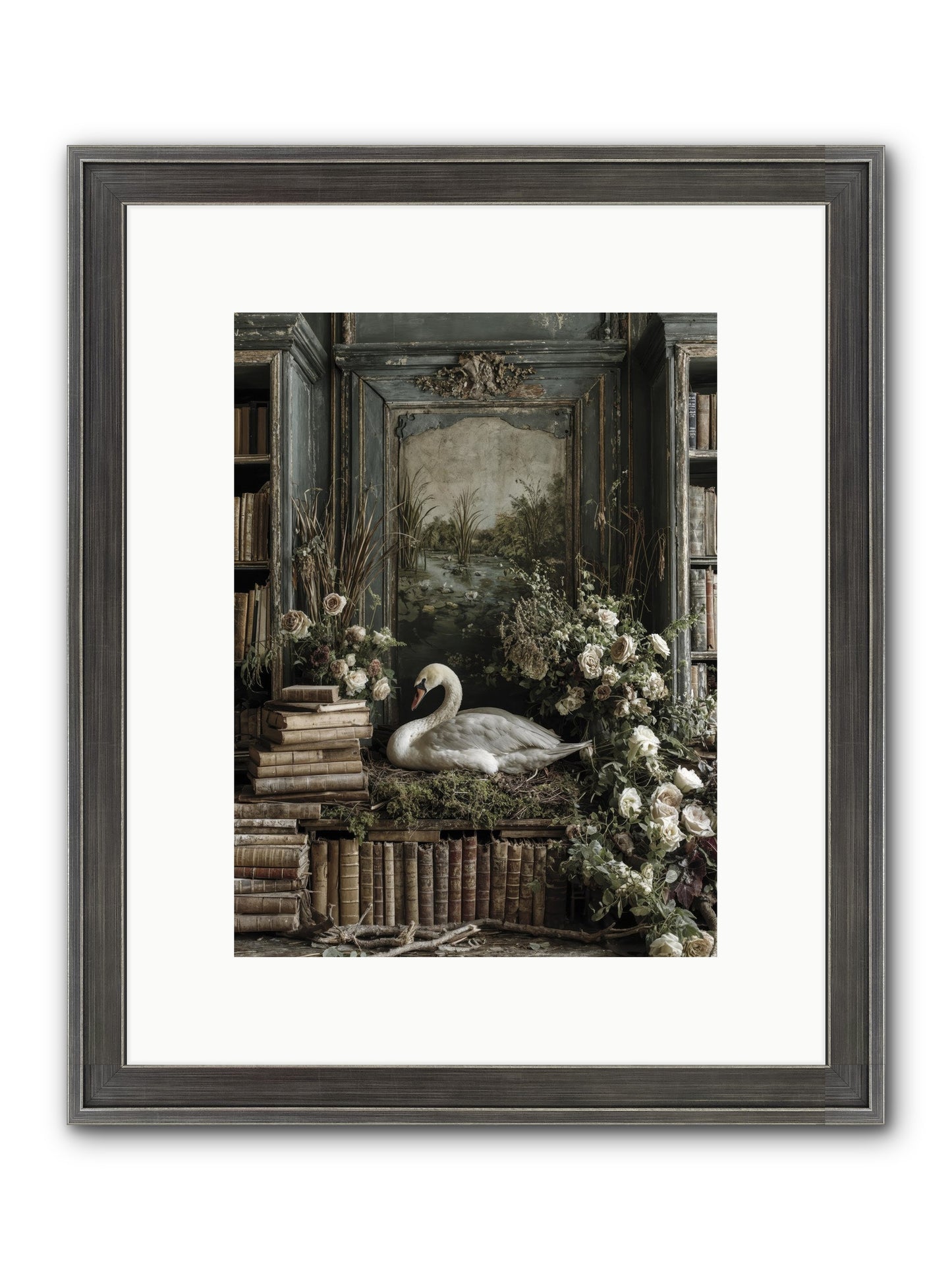 Time Borrowed Beauty Framed Print - Slimwoods Black/Silver 9x12