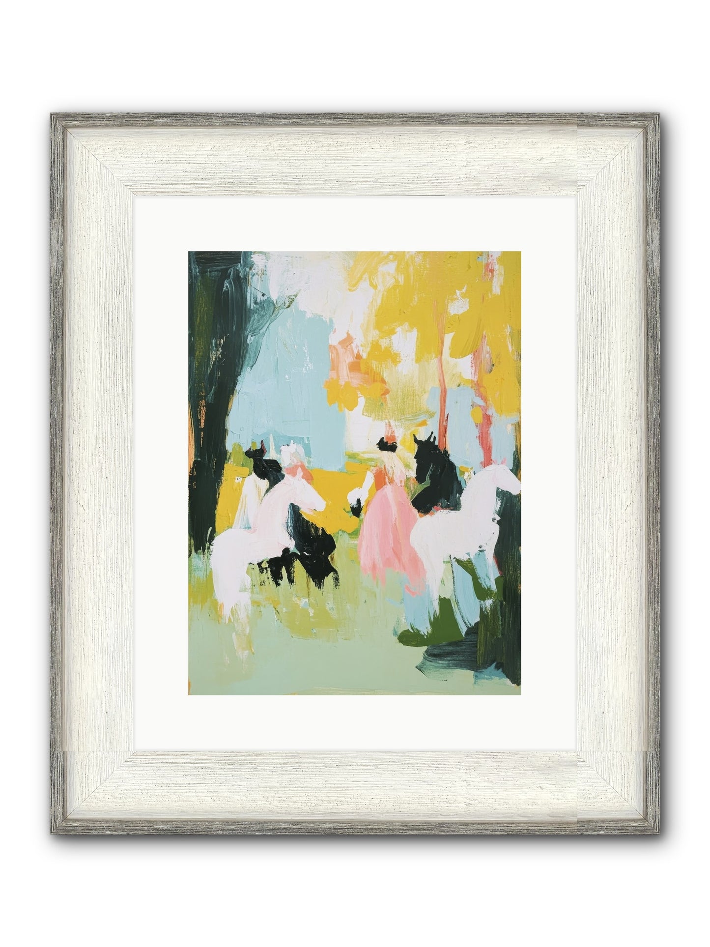 Time Held Its Breath Framed Print - Driftwood White 12x16