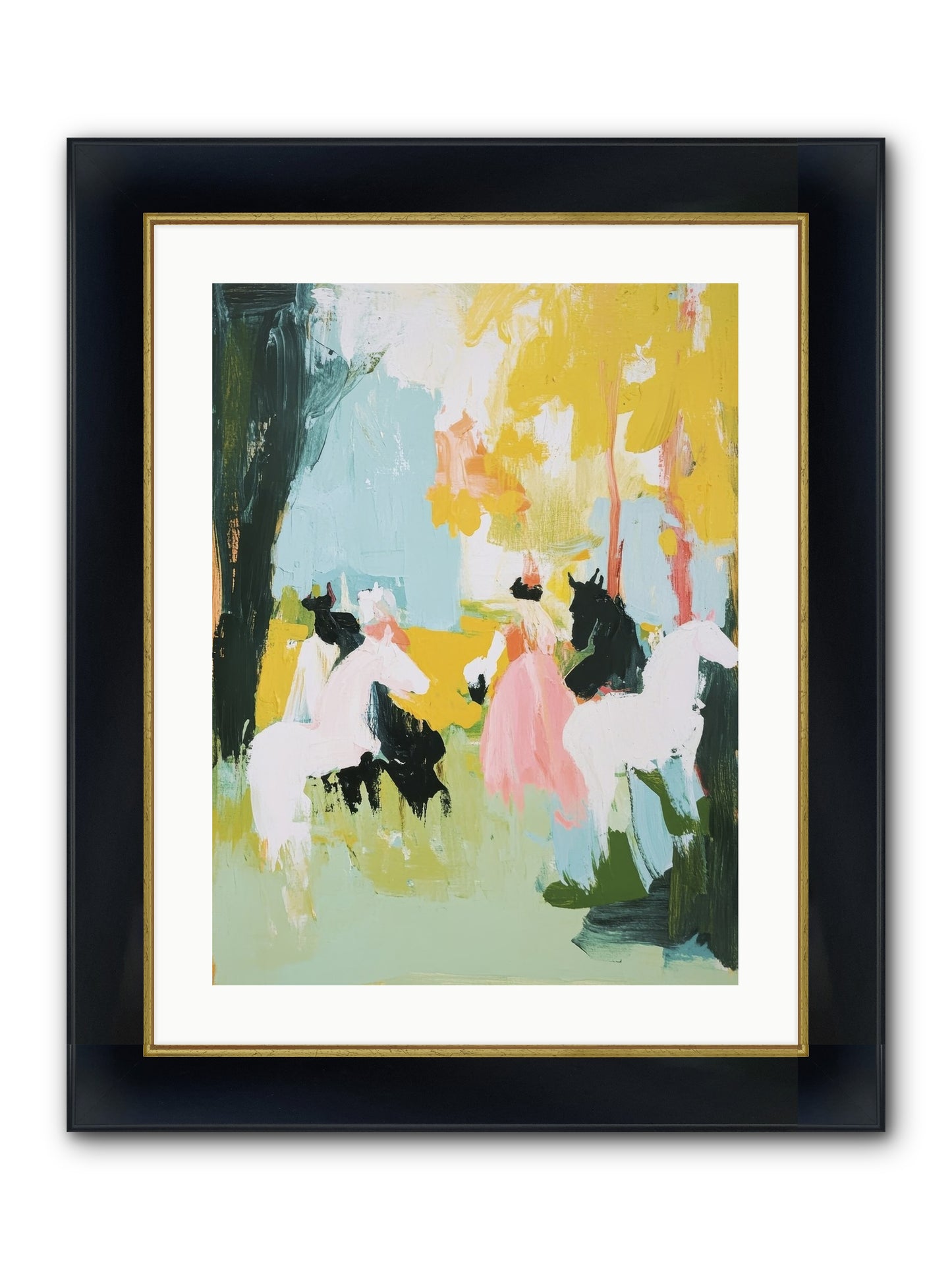 Time Held Its Breath Framed Print - Wide Black w/Gold 18x24