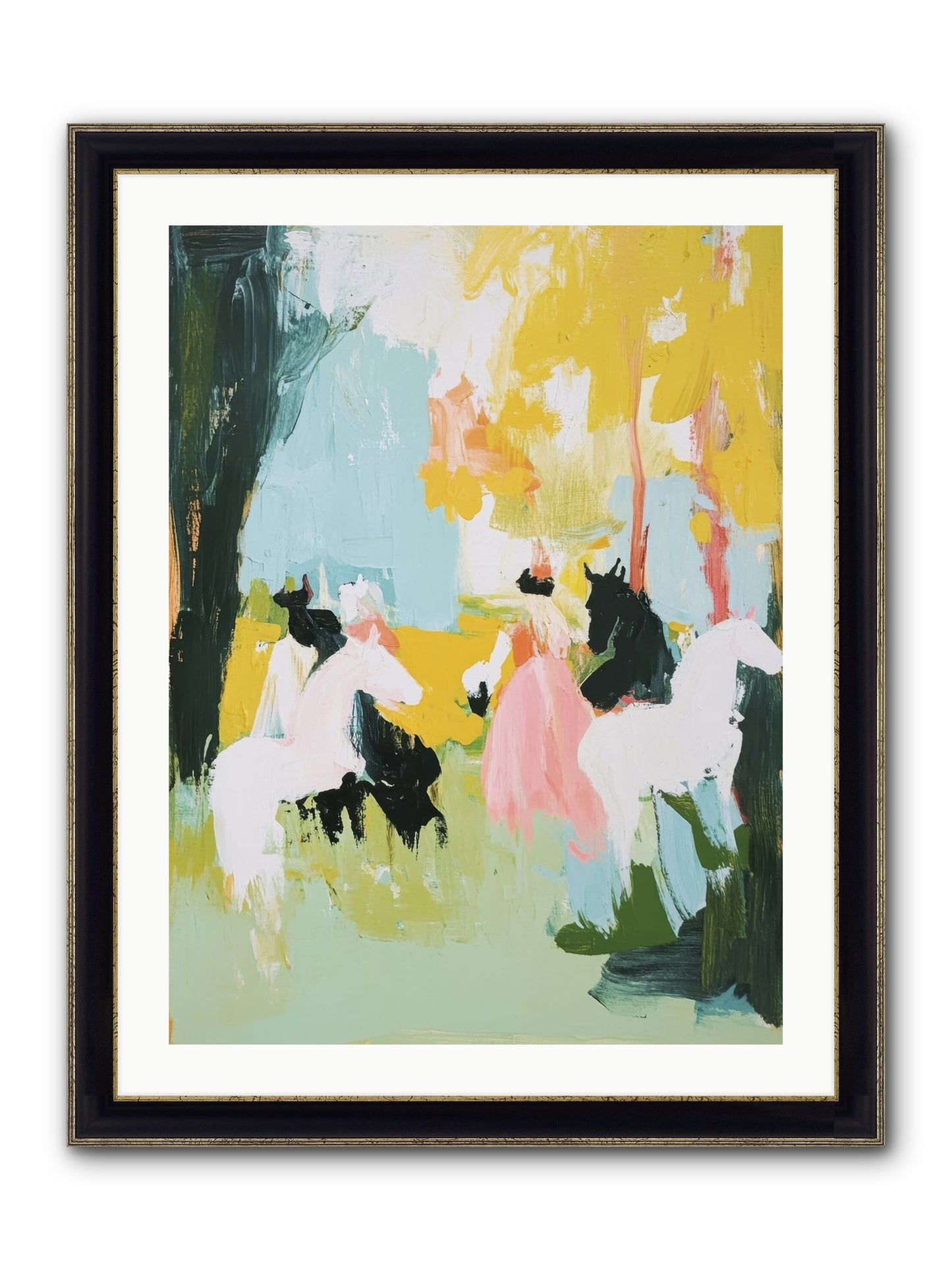 Time Held Its Breath Framed Print - Black & Gold 24x32