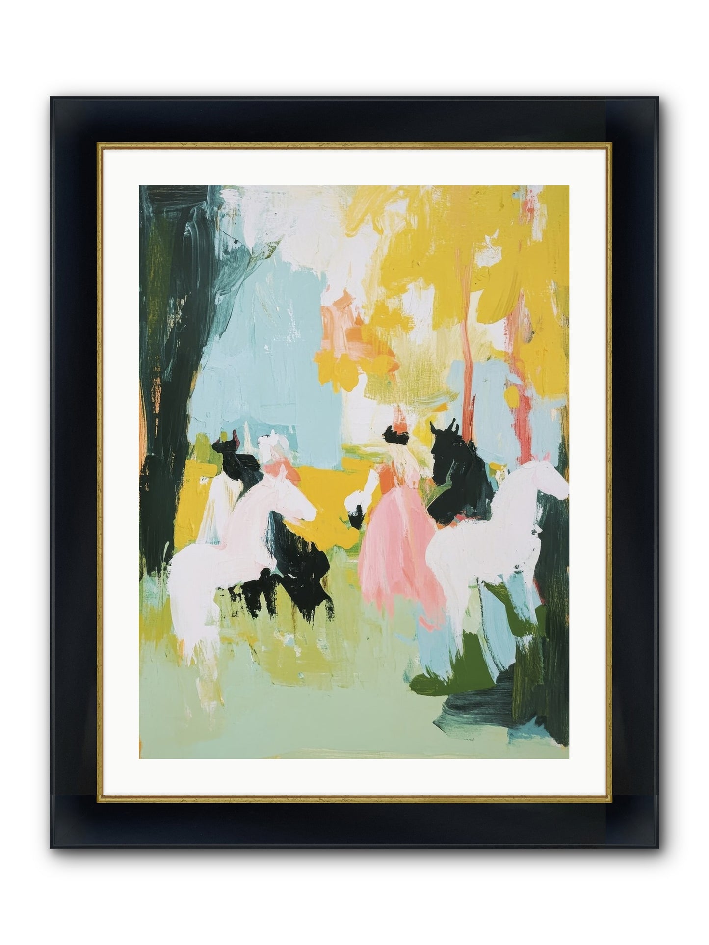 Time Held Its Breath Framed Print - Wide Black w/Gold 24x32