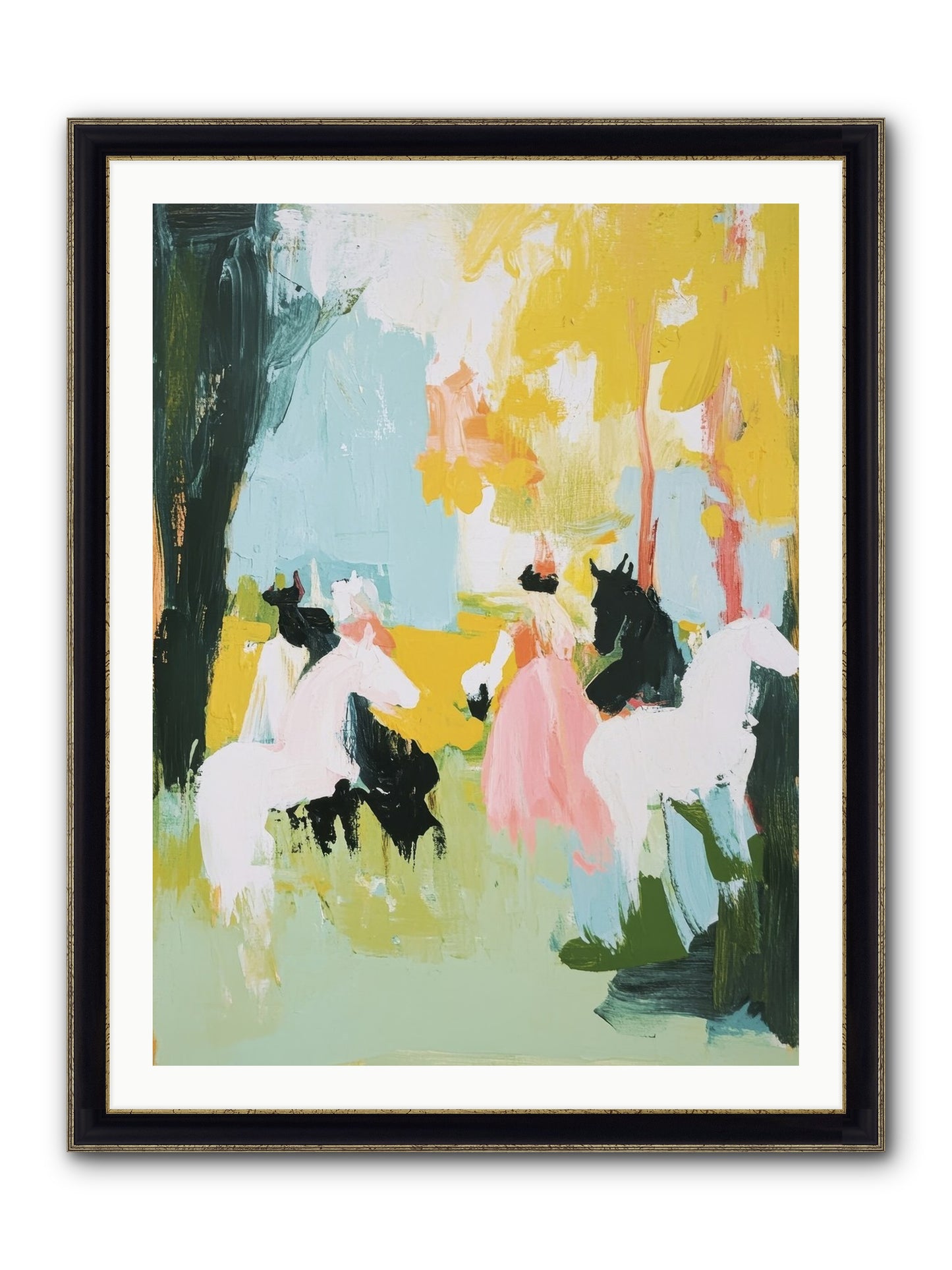 Time Held Its Breath Framed Print - Black & Gold 30x40