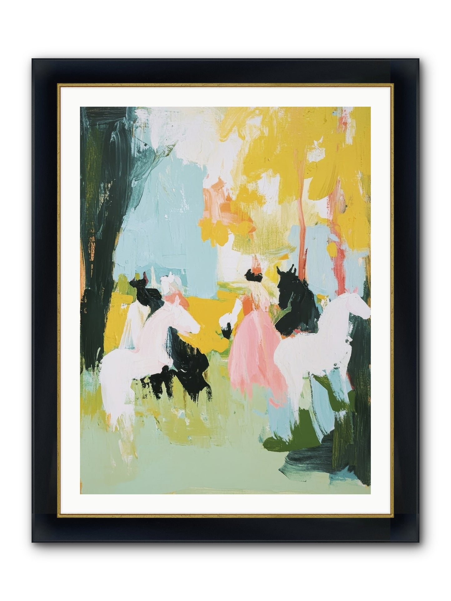 Time Held Its Breath Framed Print - Wide Black w/Gold 30x40