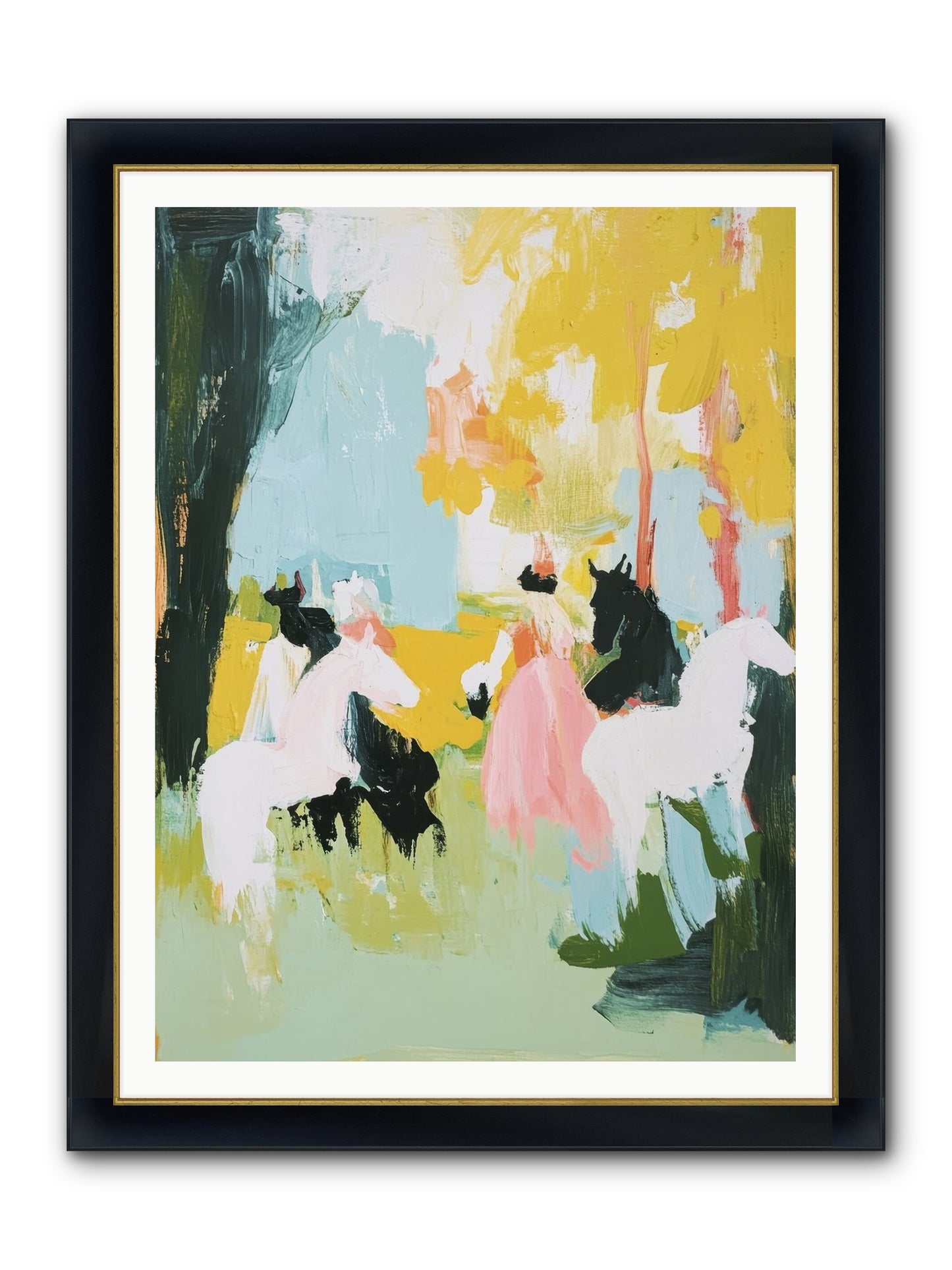 Time Held Its Breath Framed Print - Wide Black w/Gold 36x48