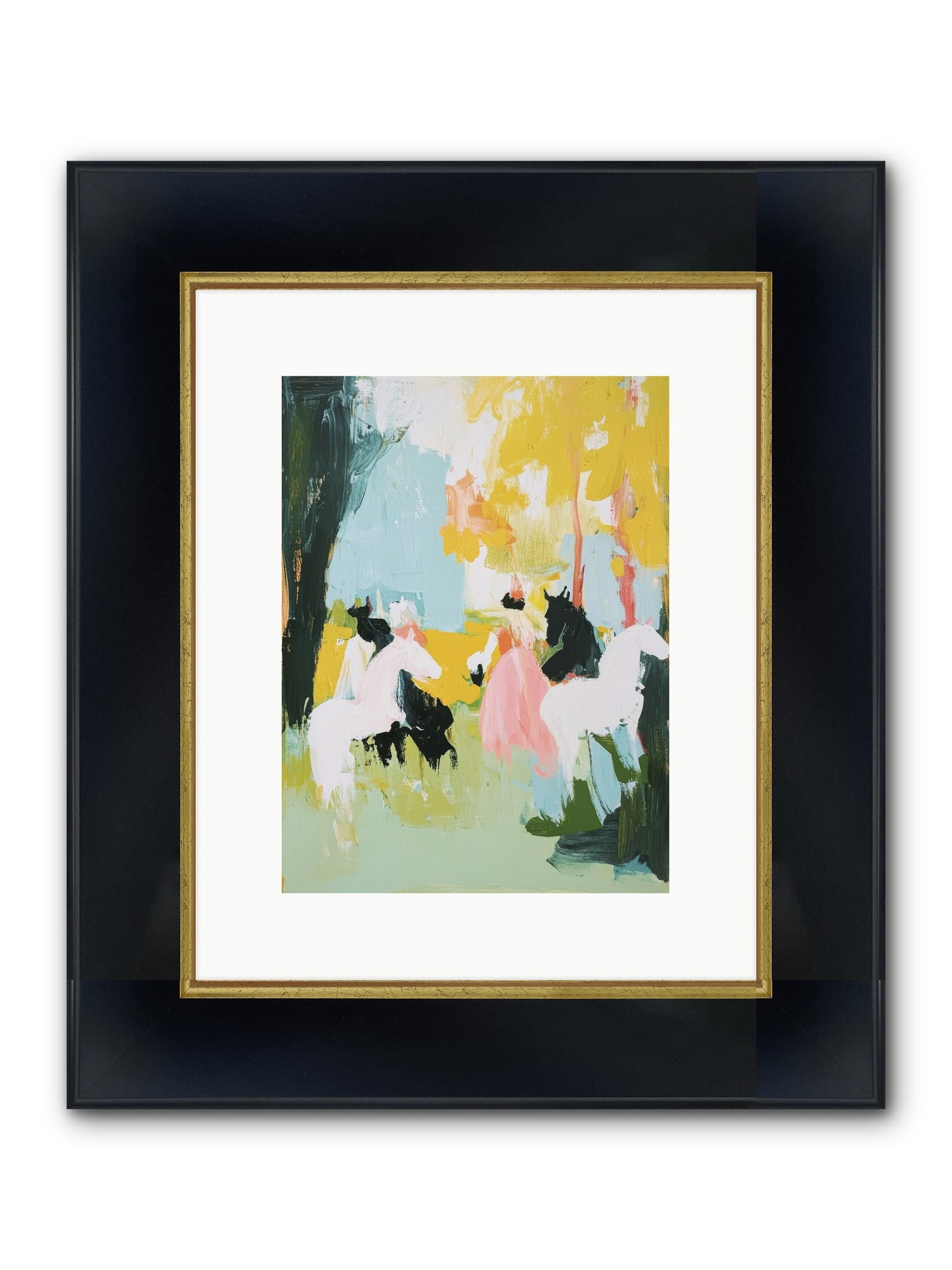 Time Held Its Breath Framed Print - Wide Black w/Gold 9x12