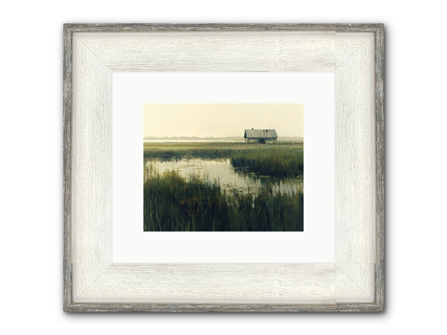 Time Meets Tide Framed Print - Driftwood White 10x8