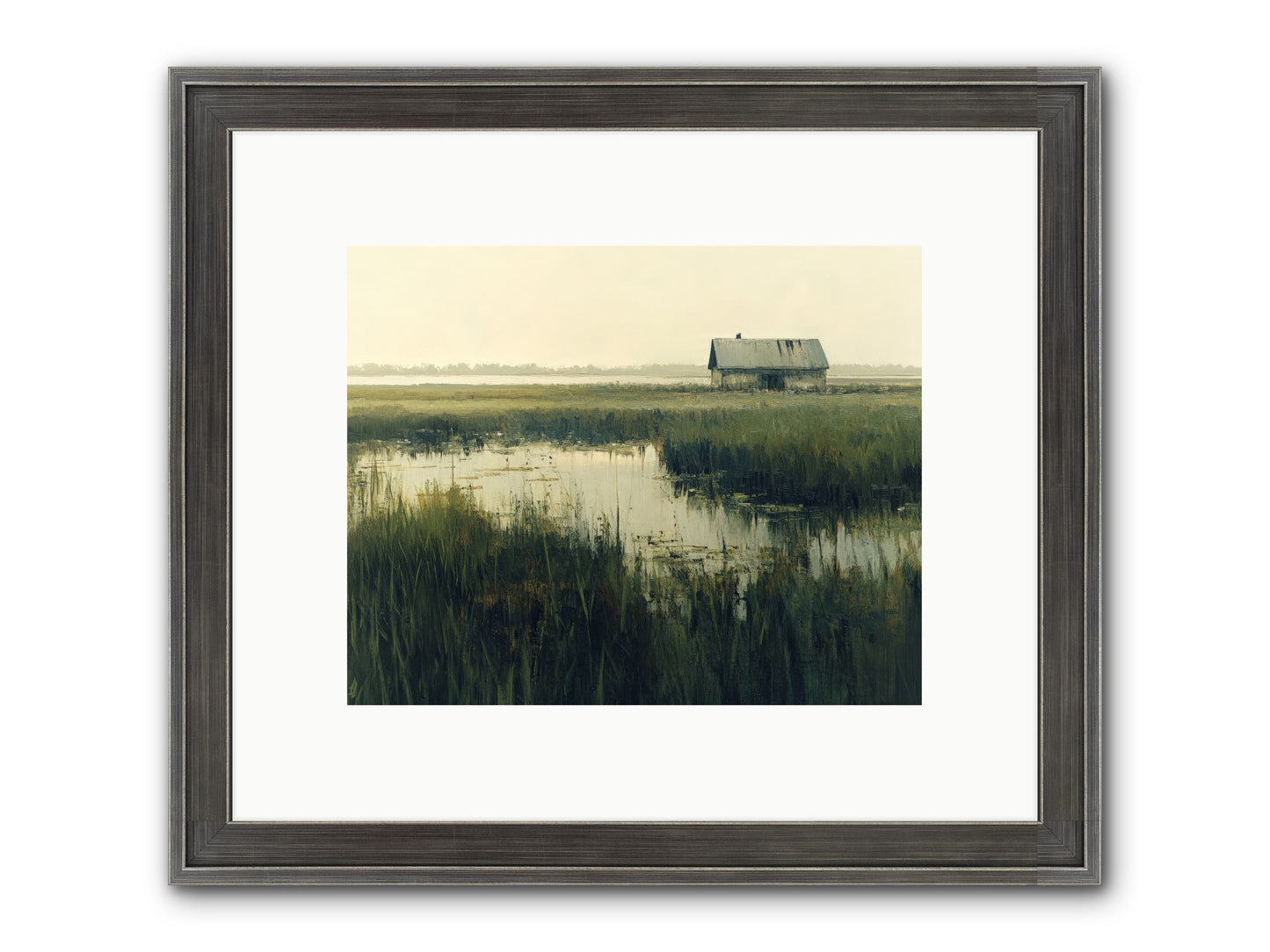Time Meets Tide Framed Print - Slimwoods Black/Silver 10x8