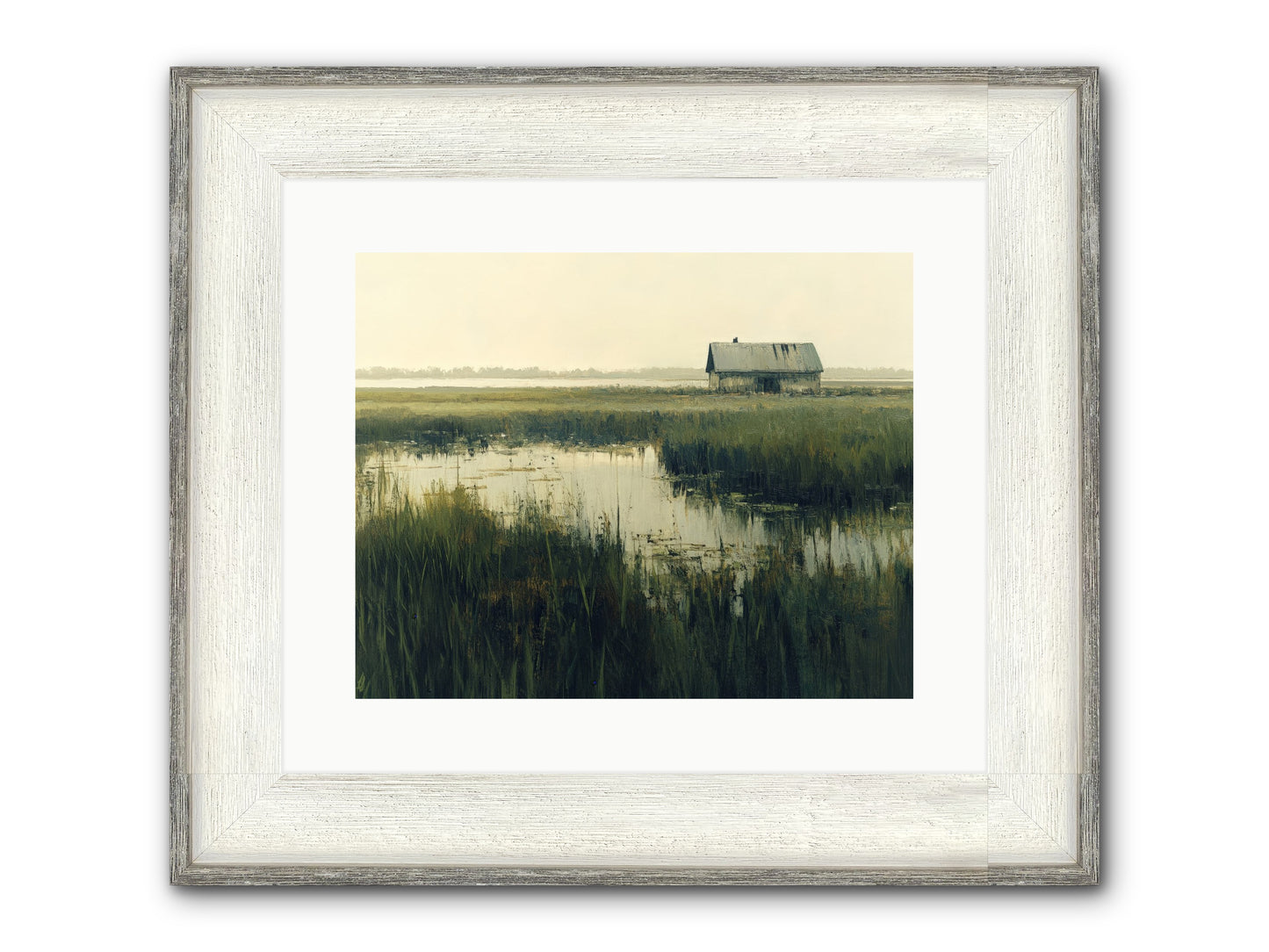 Time Meets Tide Framed Print - Driftwood White 15x12