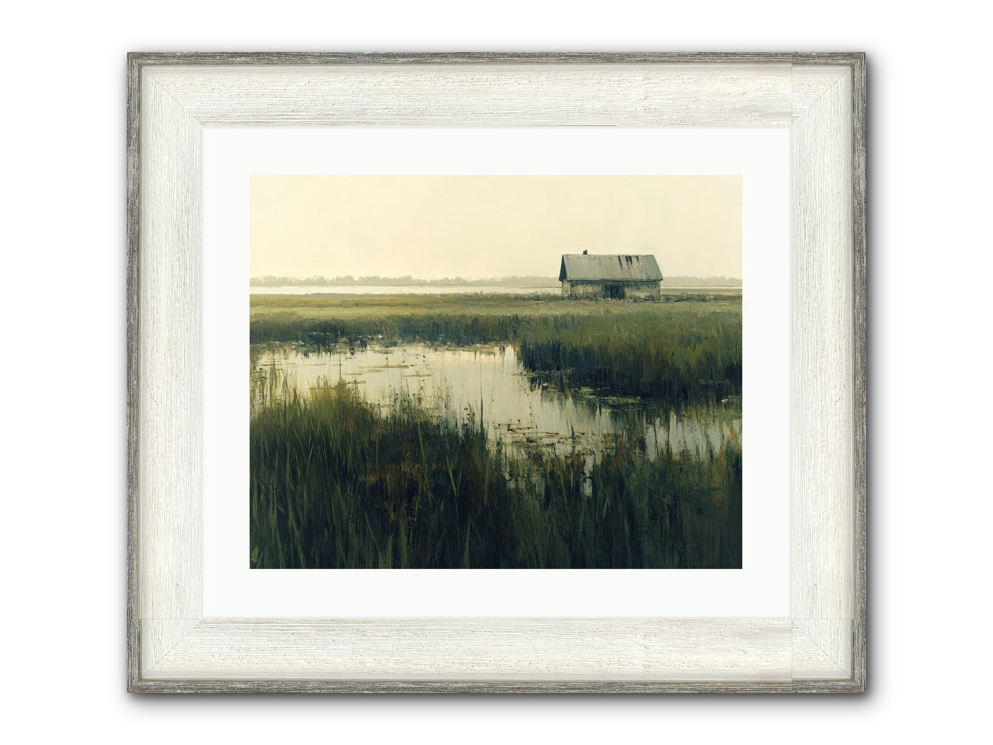 Time Meets Tide Framed Print - Driftwood White 20x16