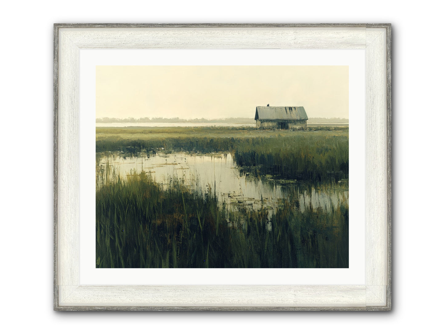 Time Meets Tide Framed Print - Driftwood White 30x24