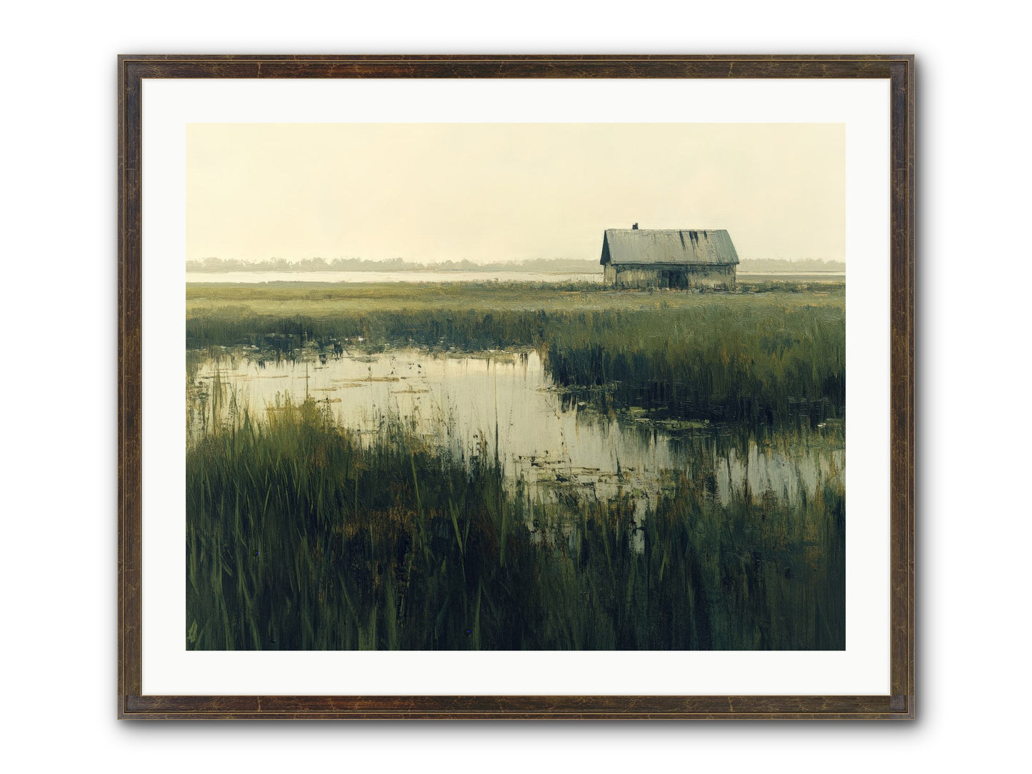 Time Meets Tide Framed Print - Slimwoods Black/Gold 30x24