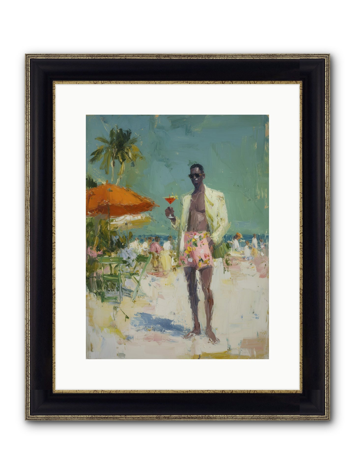 Time Stands Still Framed Print - Black & Gold 12x16