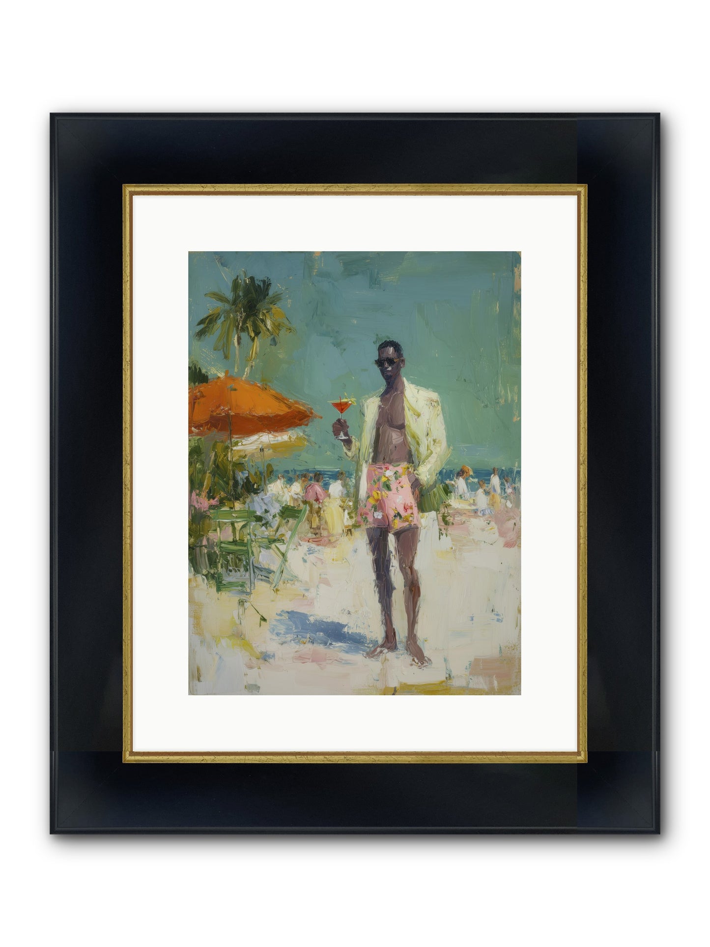 Time Stands Still Framed Print - Wide Black w/Gold 12x16