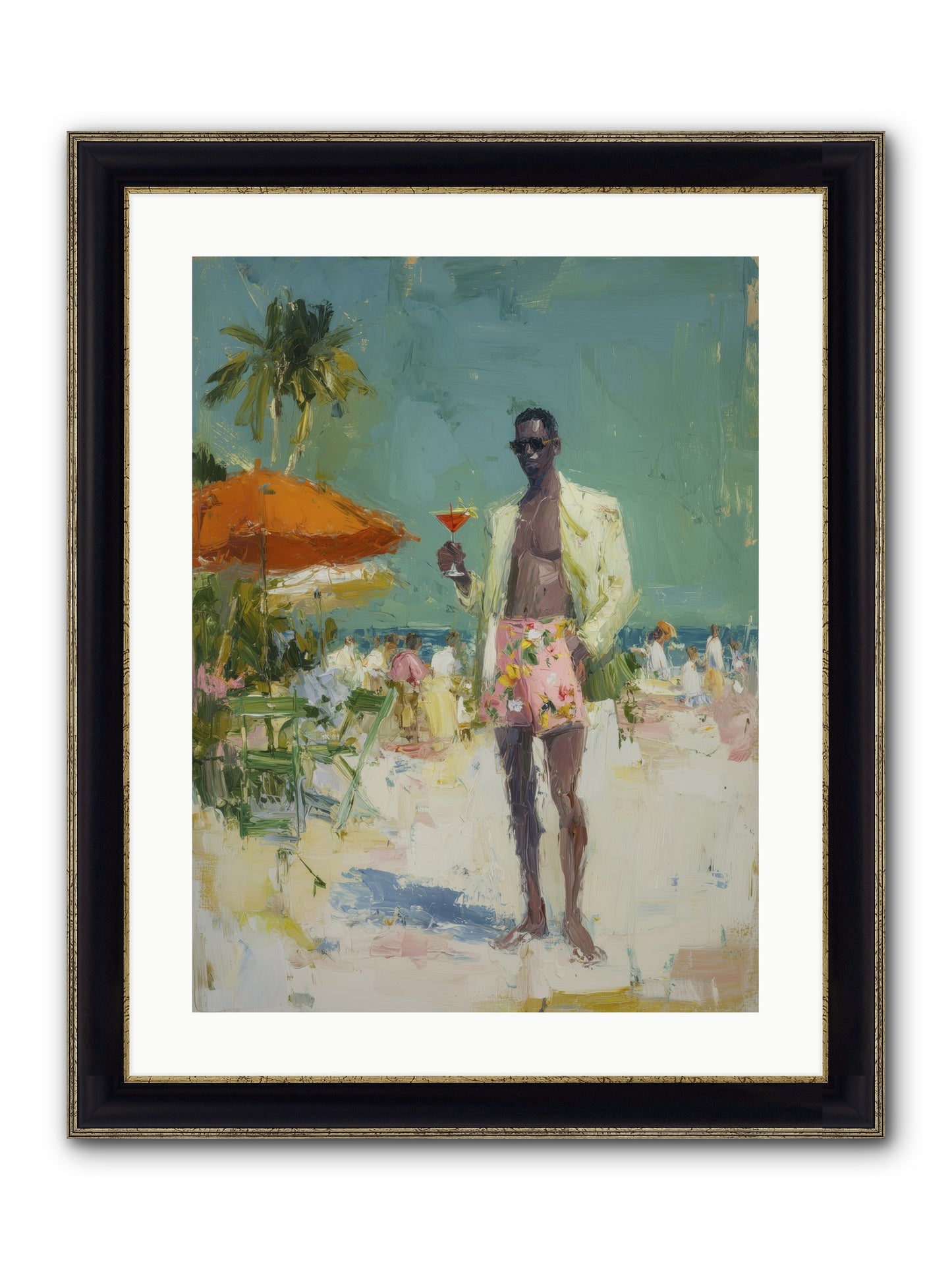 Time Stands Still Framed Print - Black & Gold 18x24