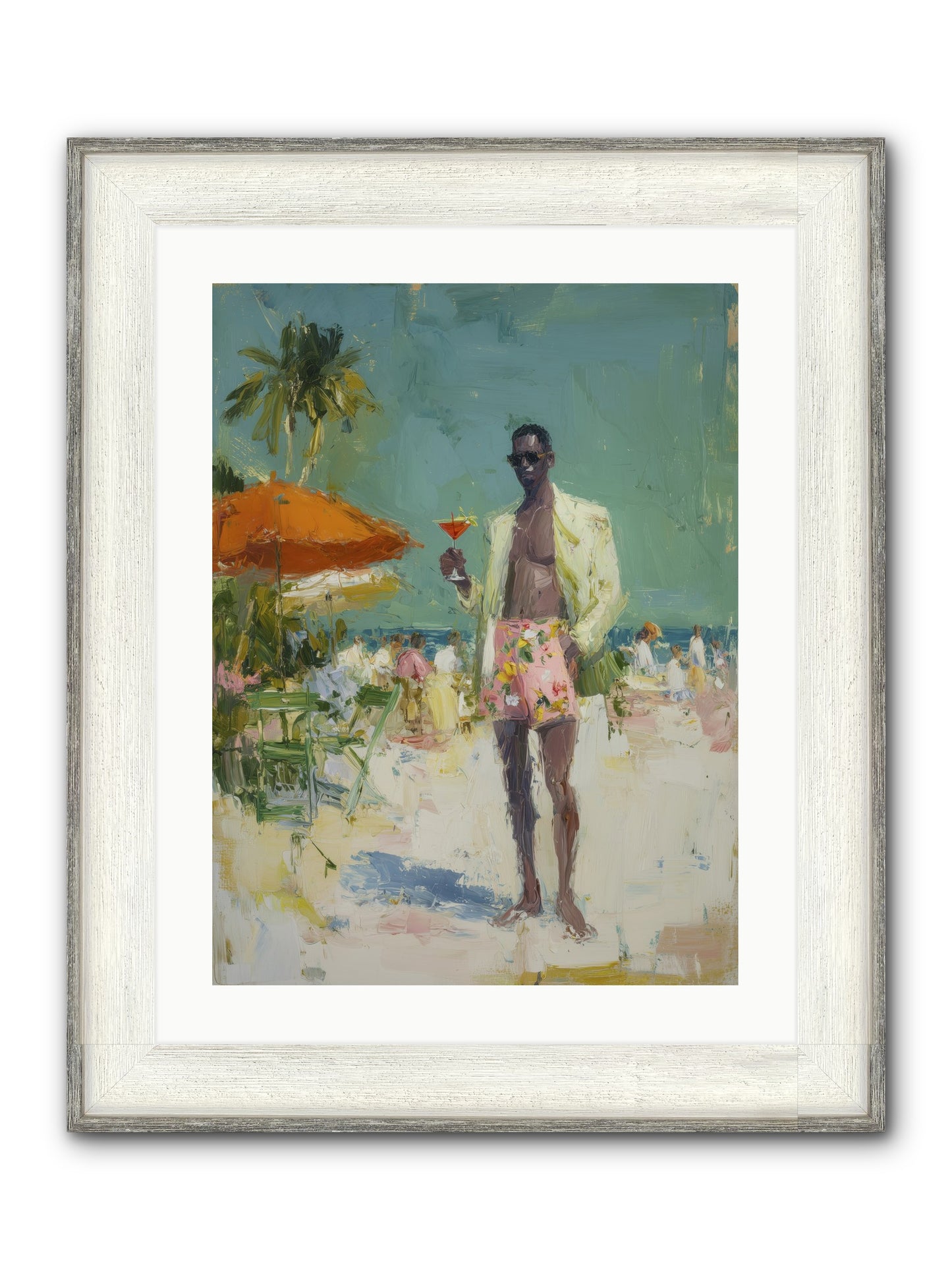 Time Stands Still Framed Print - Driftwood White 18x24