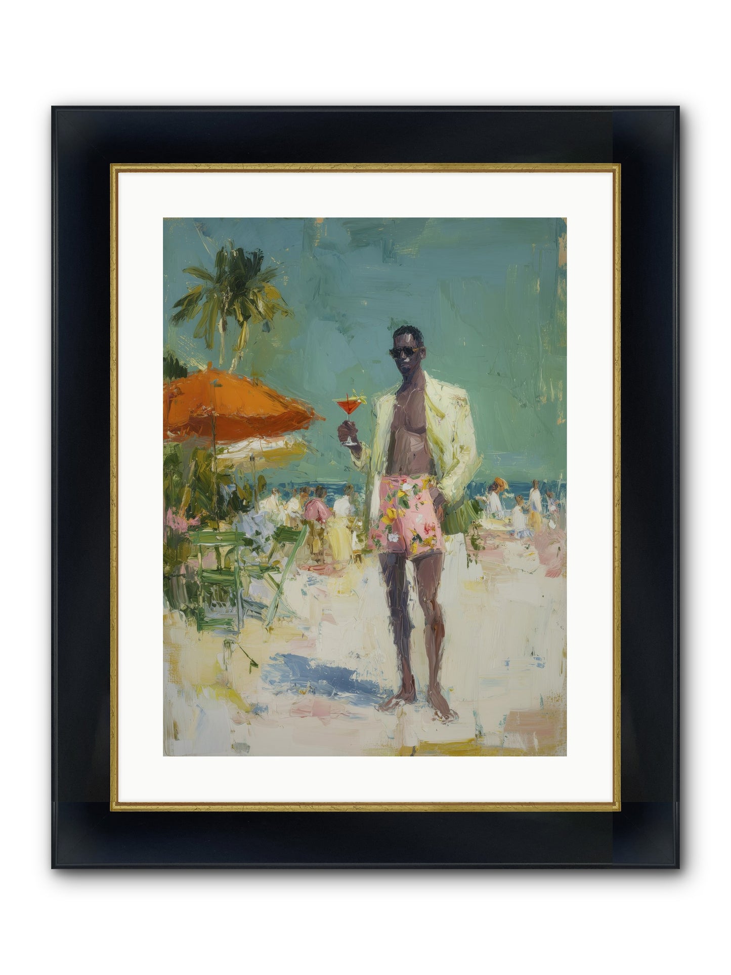 Time Stands Still Framed Print - Wide Black w/Gold 18x24
