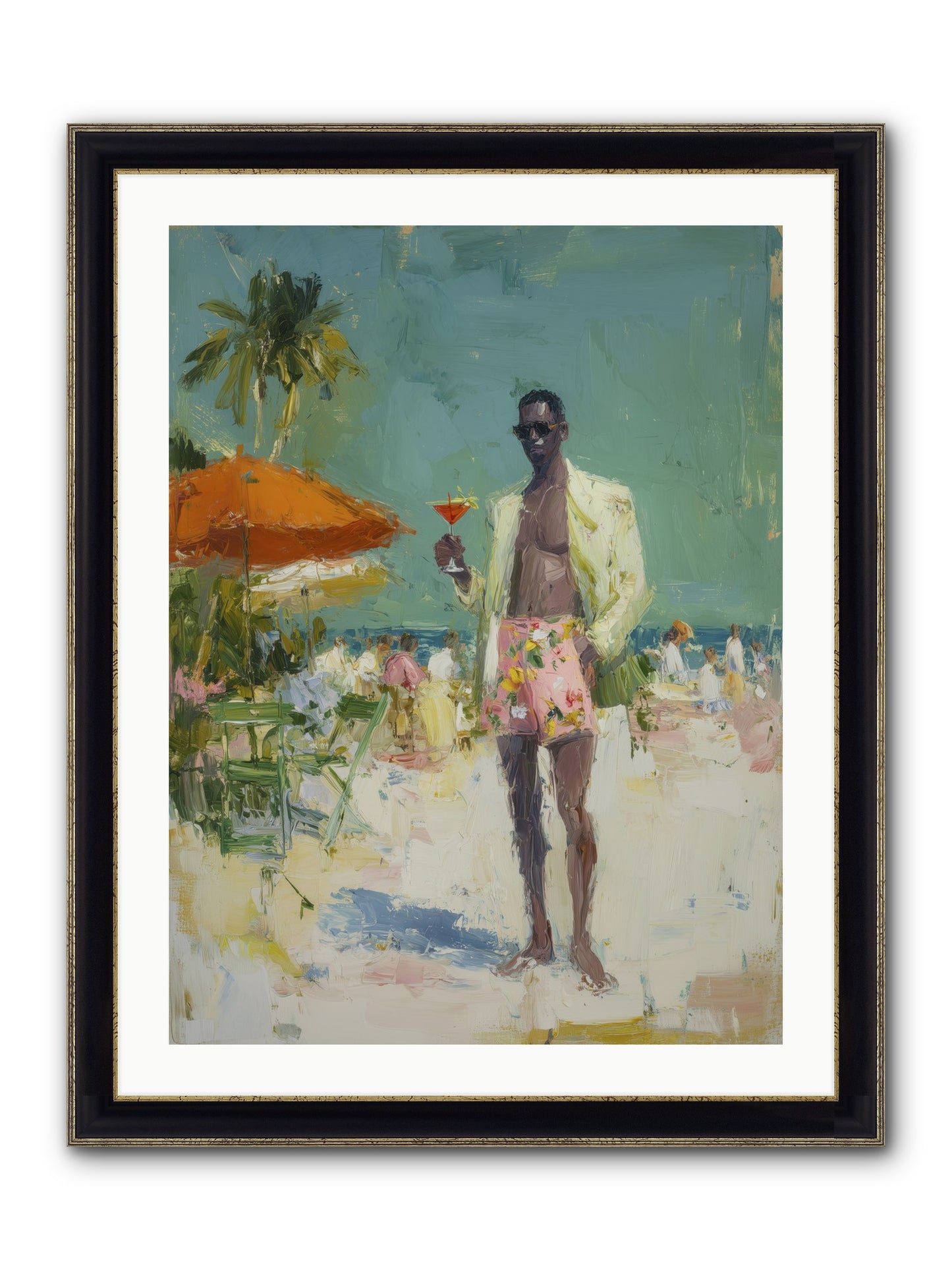 Time Stands Still Framed Print - Black & Gold 24x32