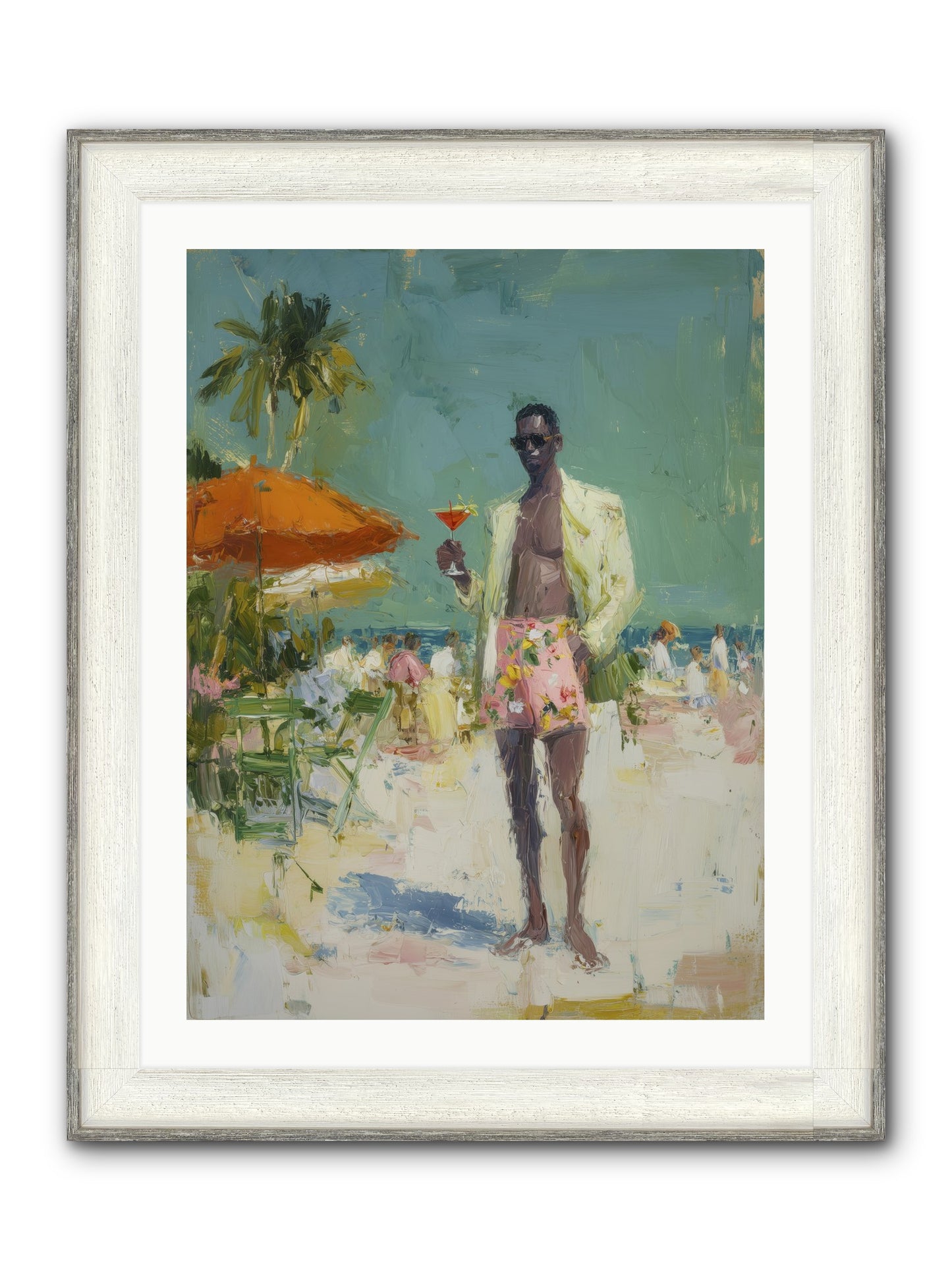 Time Stands Still Framed Print - Driftwood White 24x32