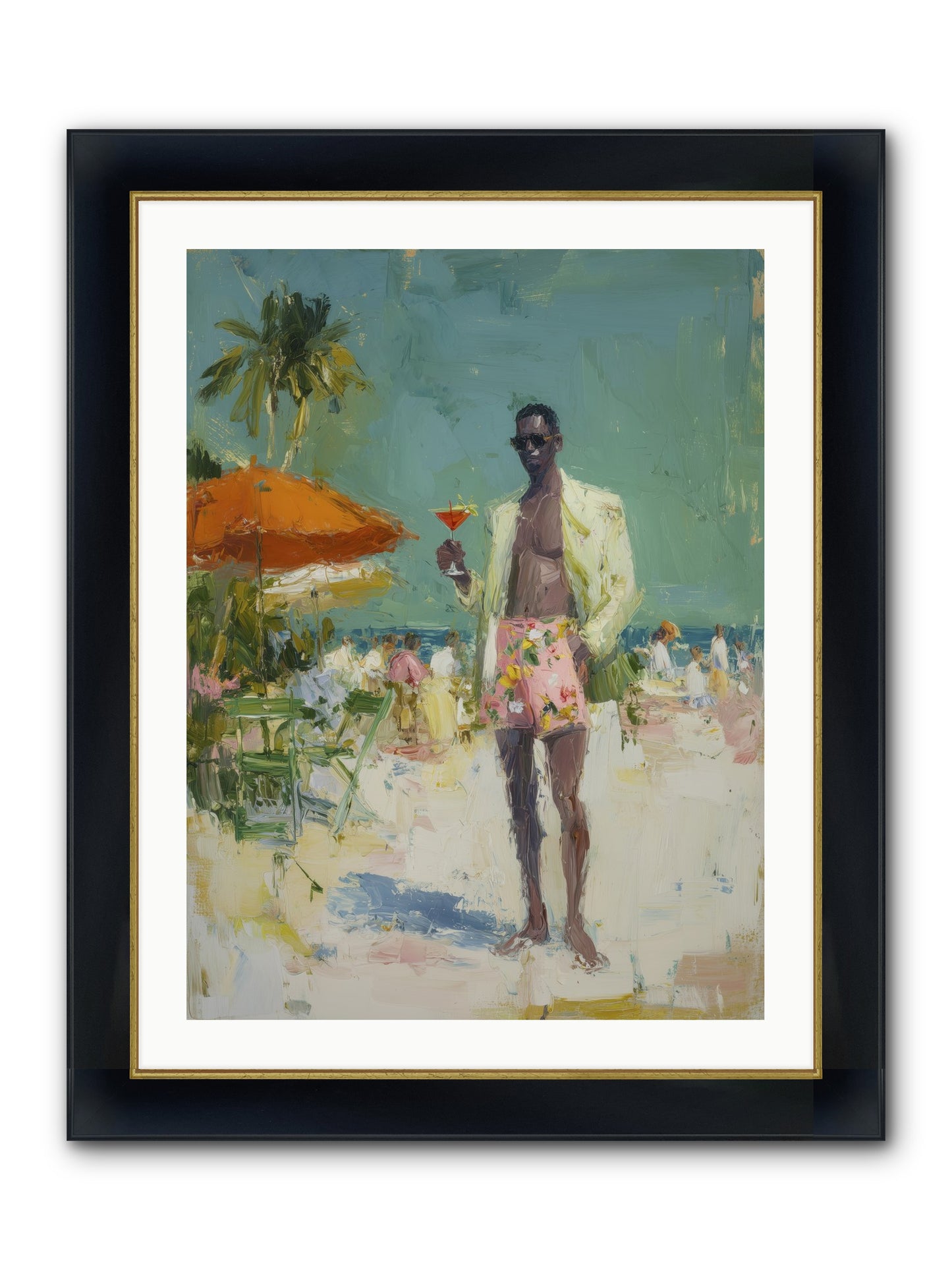 Time Stands Still Framed Print - Wide Black w/Gold 24x32