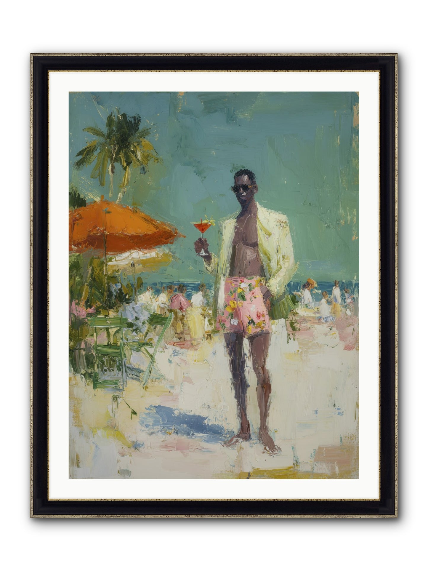 Time Stands Still Framed Print - Black & Gold 30x40