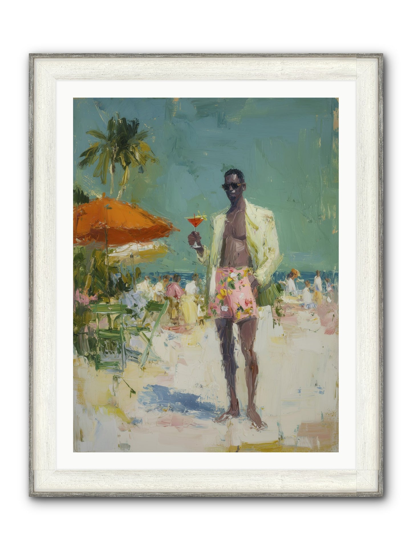 Time Stands Still Framed Print - Driftwood White 30x40