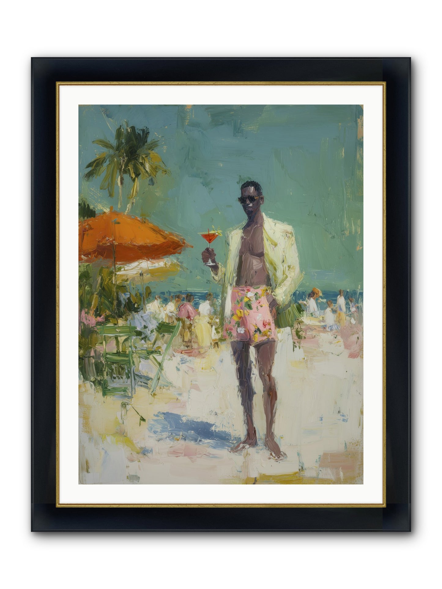 Time Stands Still Framed Print - Wide Black w/Gold 30x40