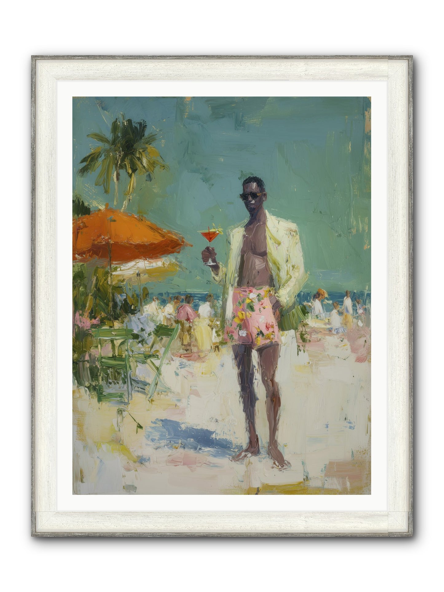 Time Stands Still Framed Print - Driftwood White 36x48