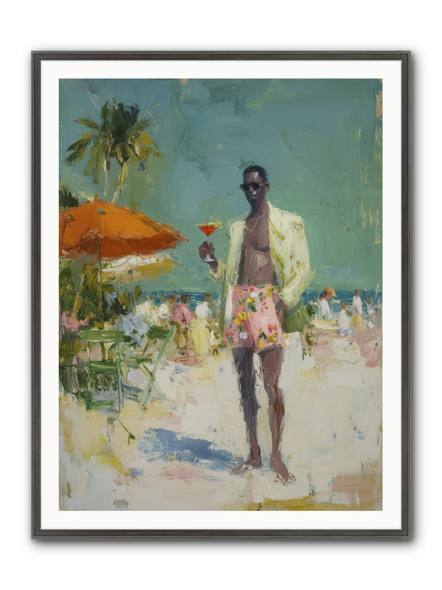 Time Stands Still Framed Print - Slimwoods Black/Silver 36x48