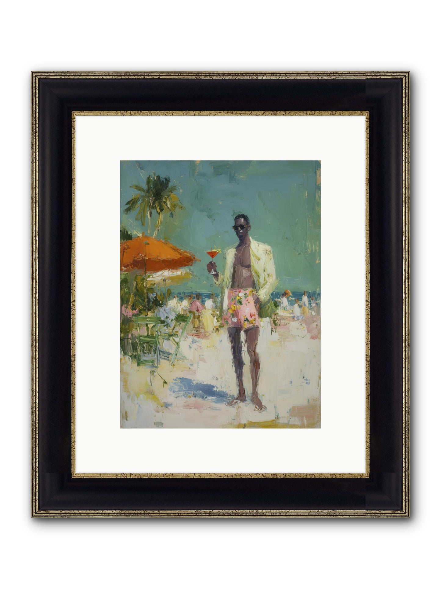 Time Stands Still Framed Print - Black & Gold 9x12