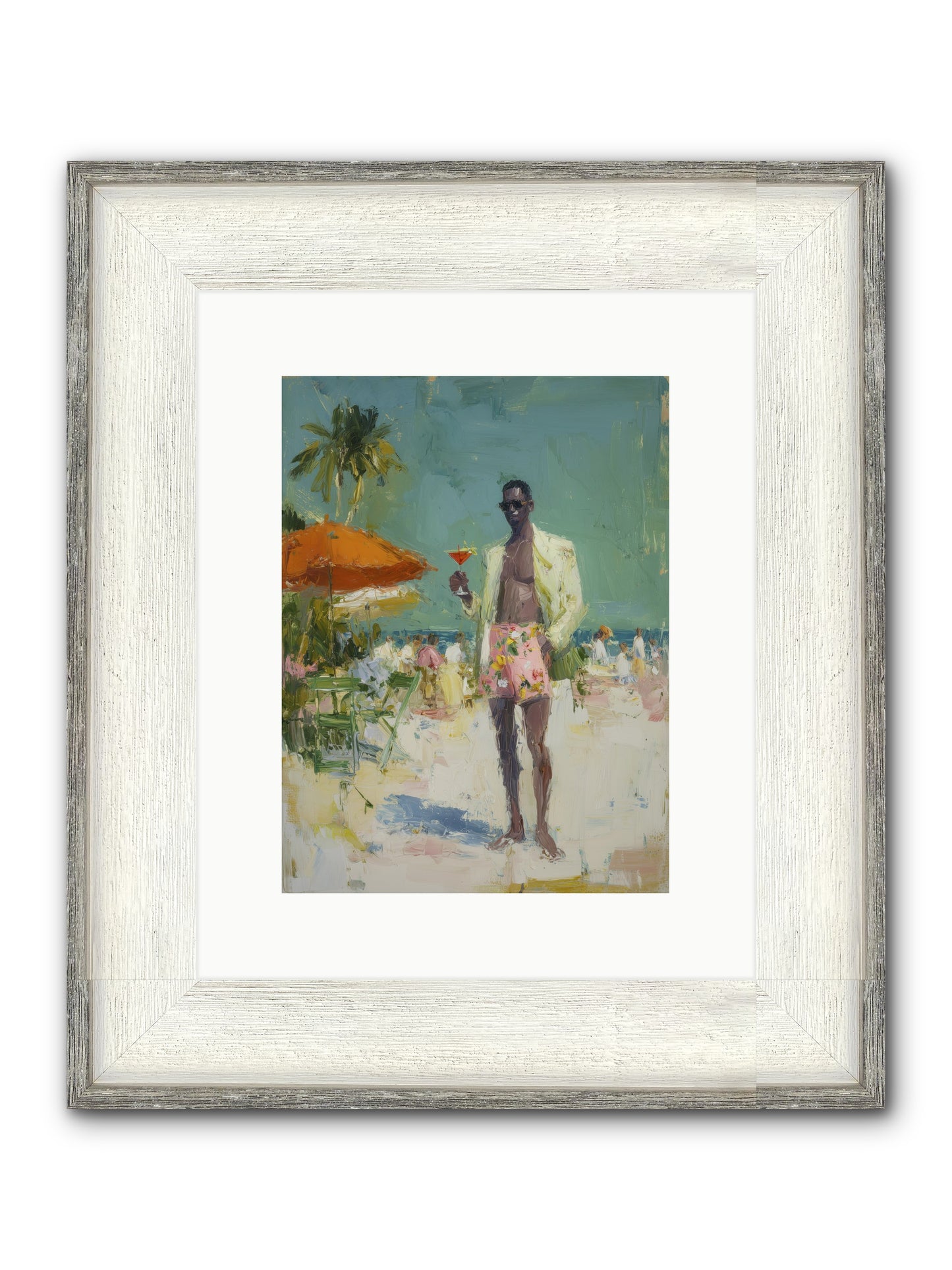 Time Stands Still Framed Print - Driftwood White 9x12