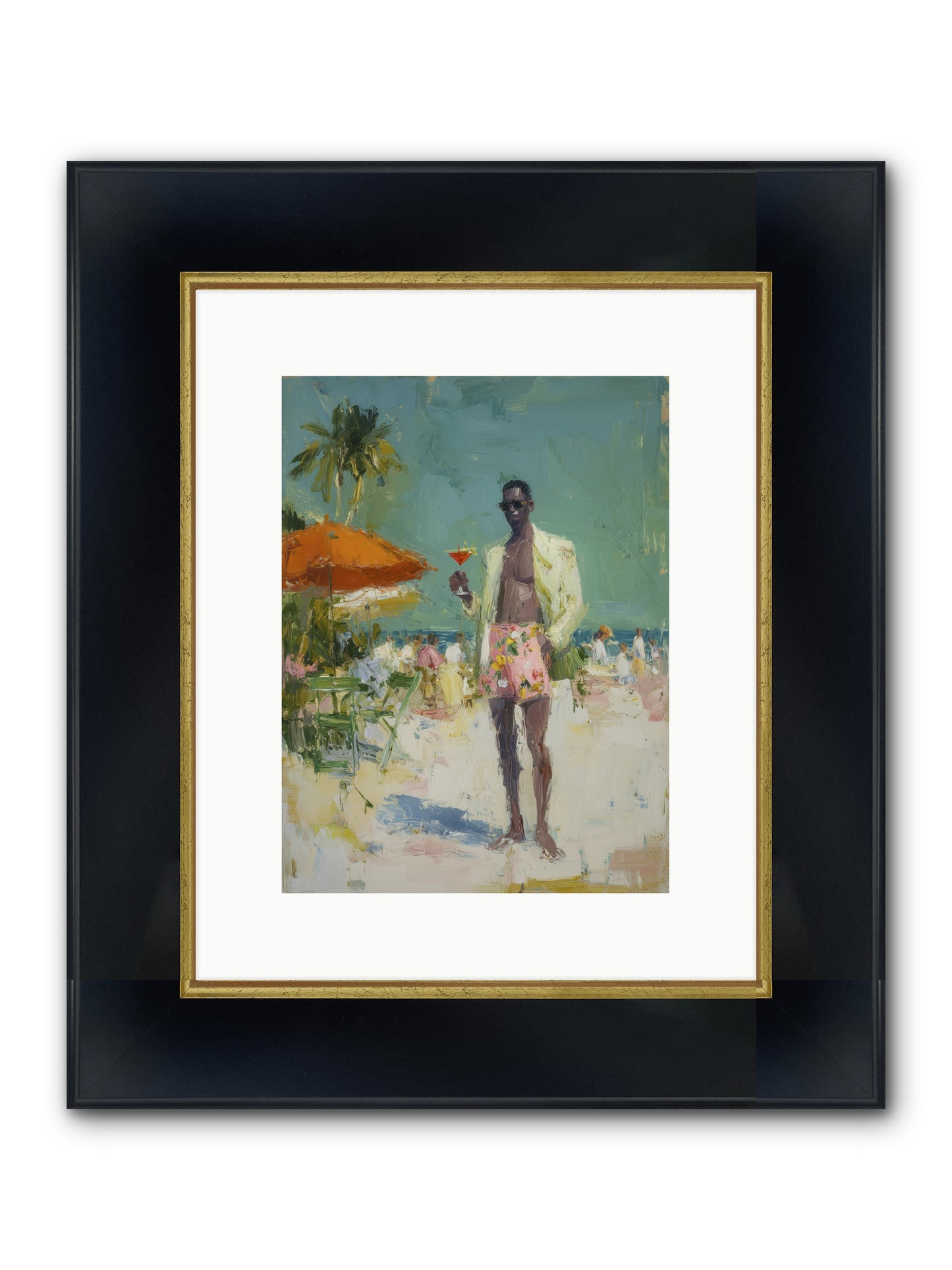 Time Stands Still Framed Print - Wide Black w/Gold 9x12