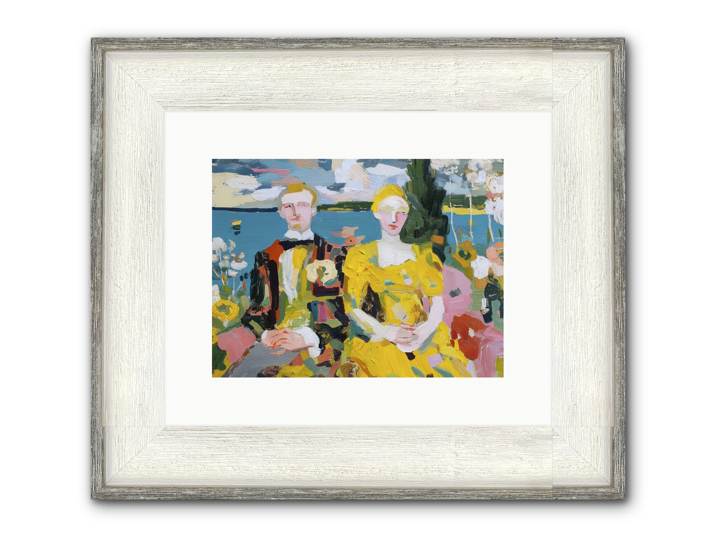 Timeless Together Framed Print - Driftwood White 12x9