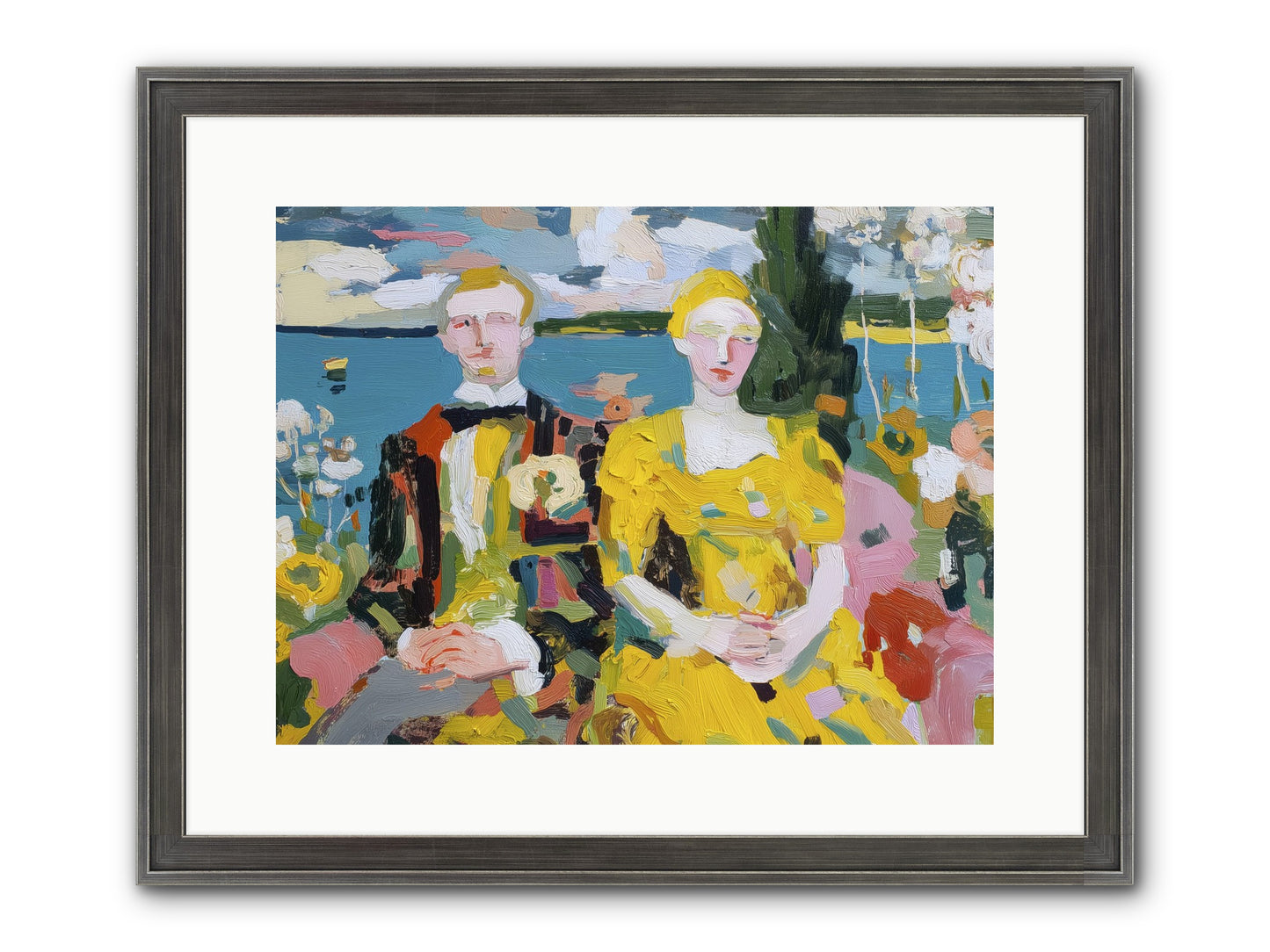 Timeless Together Framed Print - Slimwoods Black/Silver 16x12