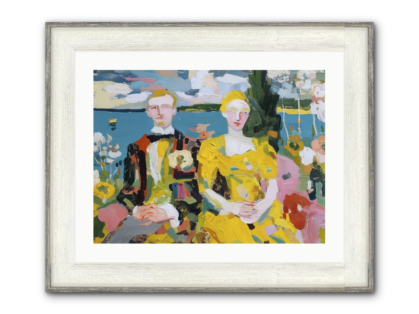 Timeless Together Framed Print - Driftwood White 24x18