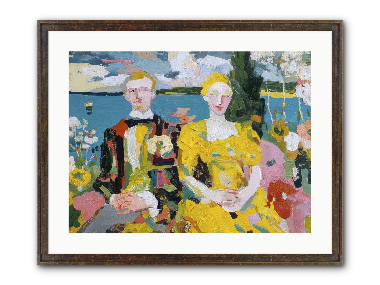 Timeless Together Framed Print - Slimwoods Black/Gold 24x18