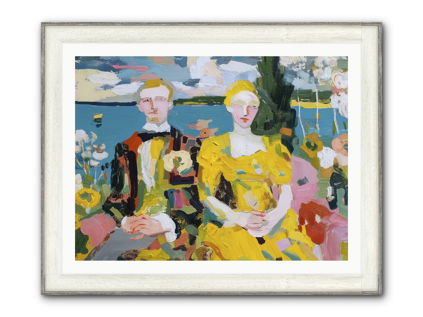 Timeless Together Framed Print - Driftwood White 40x30