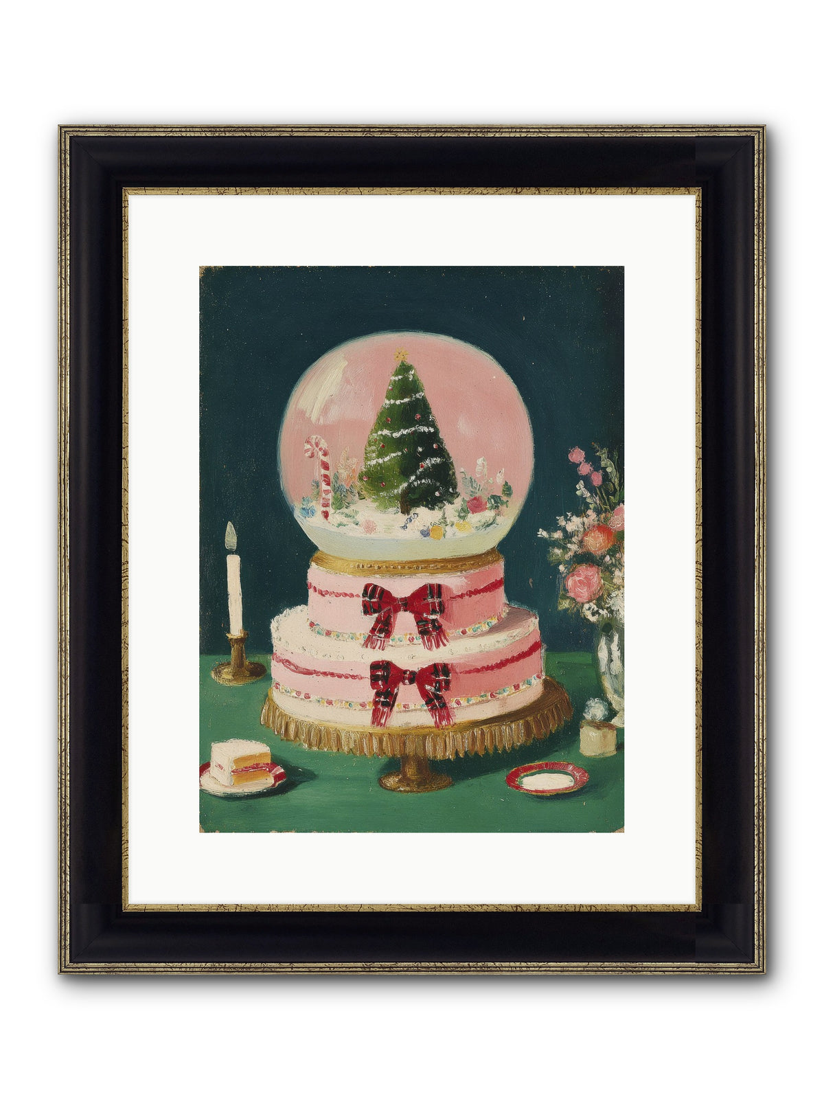 Tiny Magic Framed Print - Black & Gold 12x16