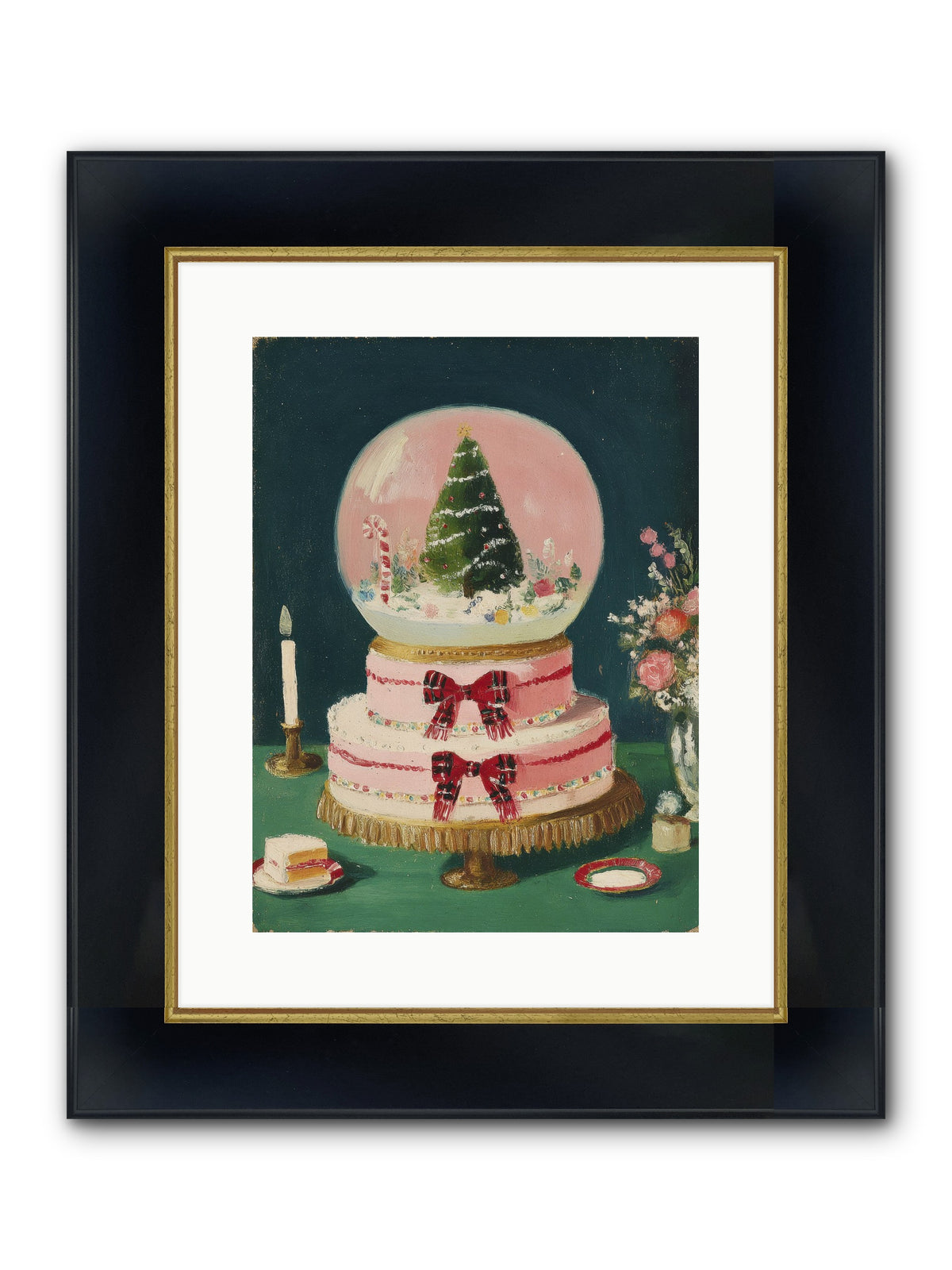 Tiny Magic Framed Print - Wide Black w/Gold 12x16