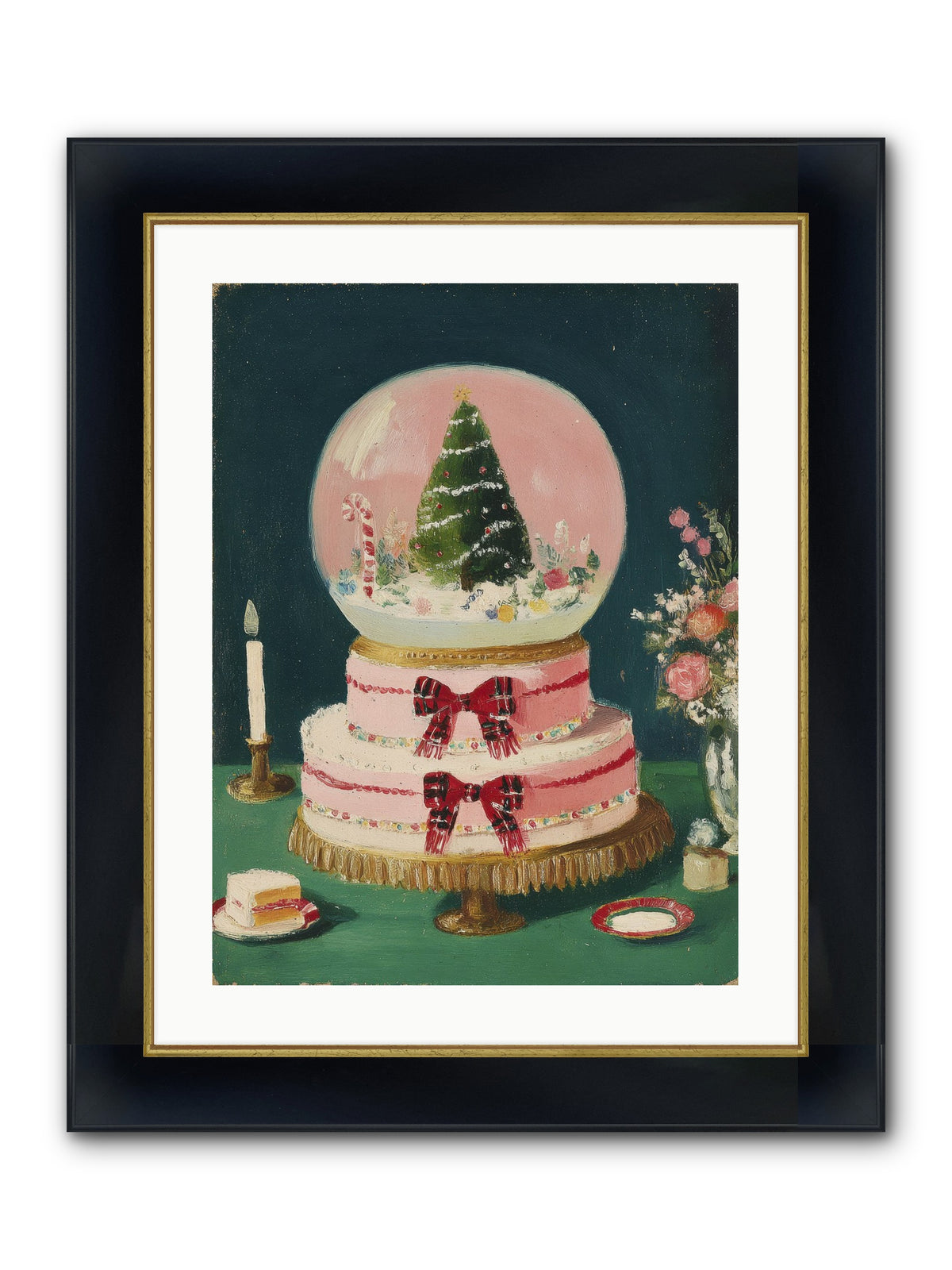 Tiny Magic Framed Print - Wide Black w/Gold 18x24